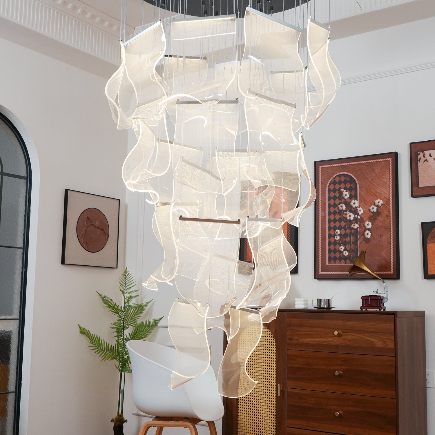 Lustra Chandelier Acrylic LED Abstract Floating - Letslighting