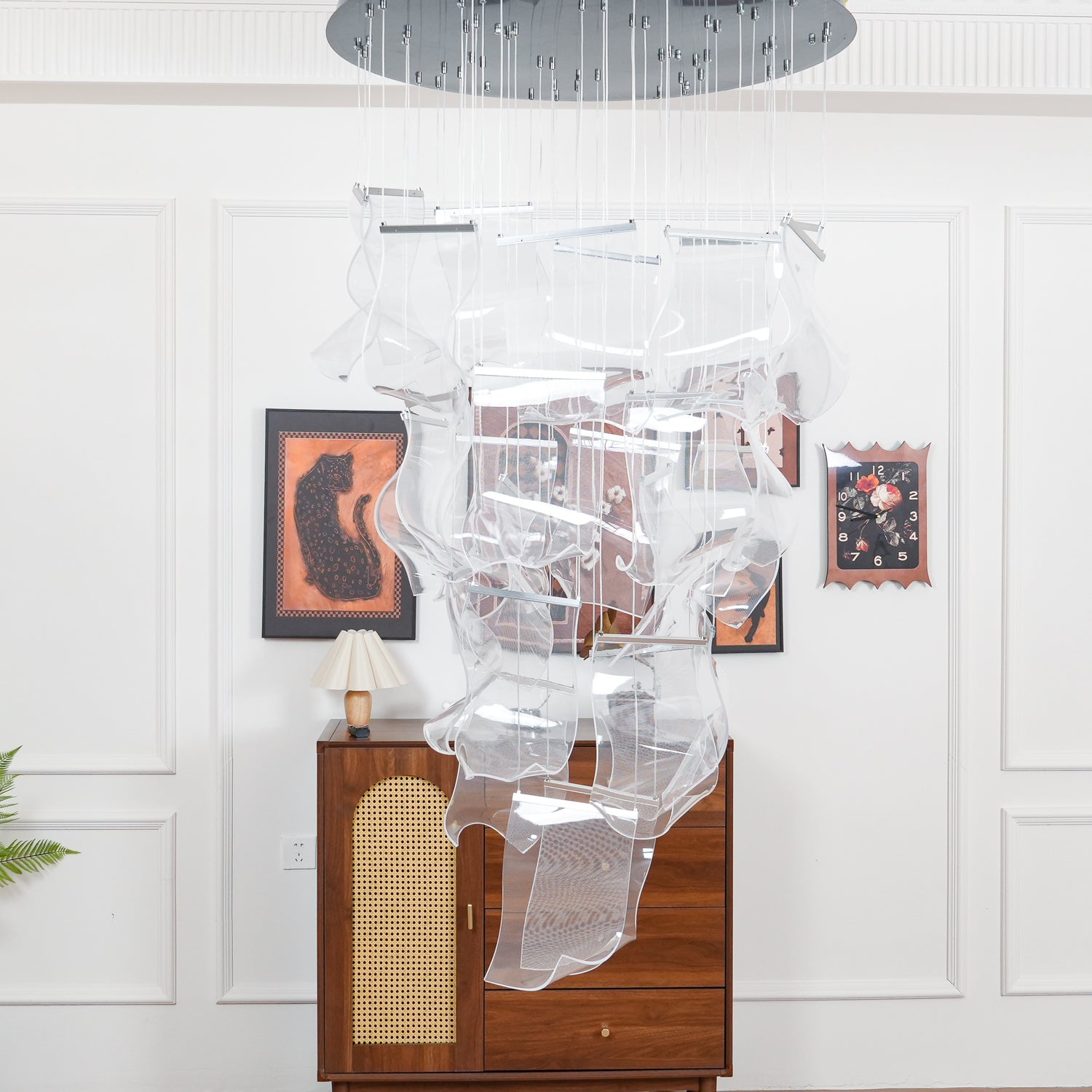 Lustra Chandelier Acrylic LED Abstract Floating - Letslighting
