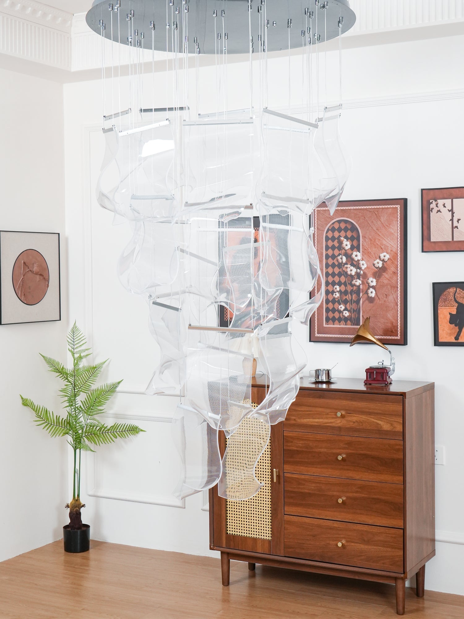Lustra Chandelier Acrylic LED Abstract Floating - Letslighting