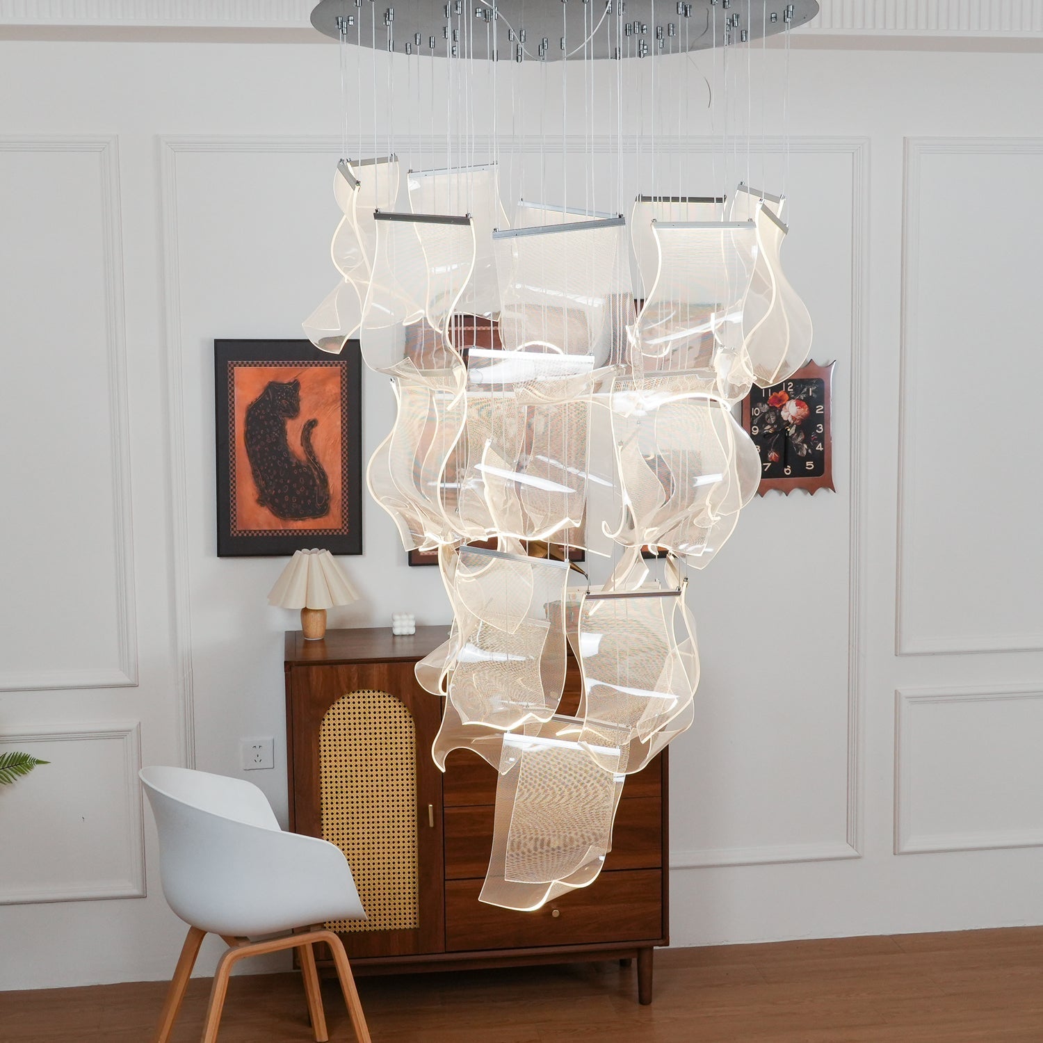 Lustra Chandelier Acrylic LED Abstract Floating - Letslighting