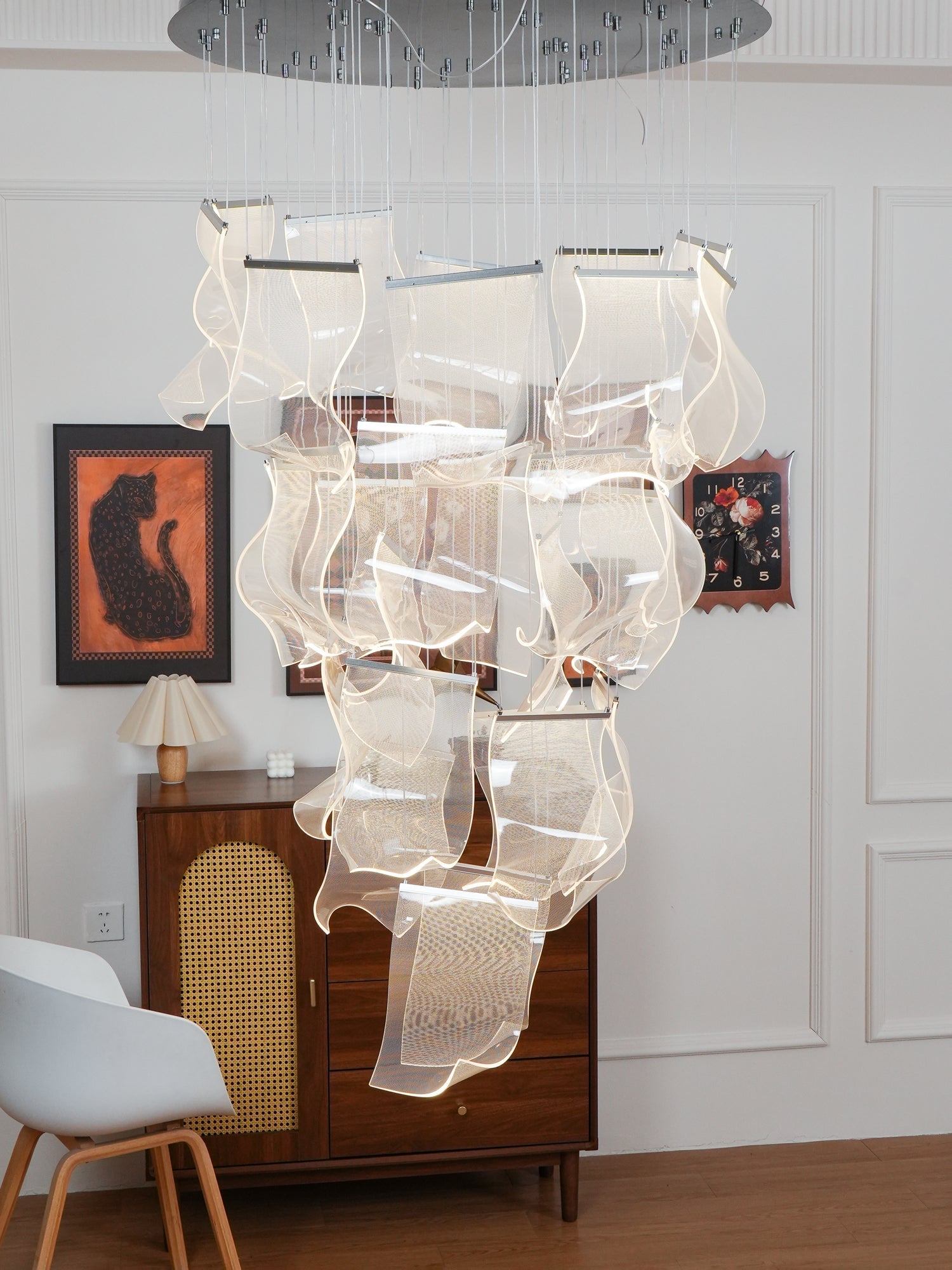 Lustra Chandelier Acrylic LED Abstract Floating - Letslighting
