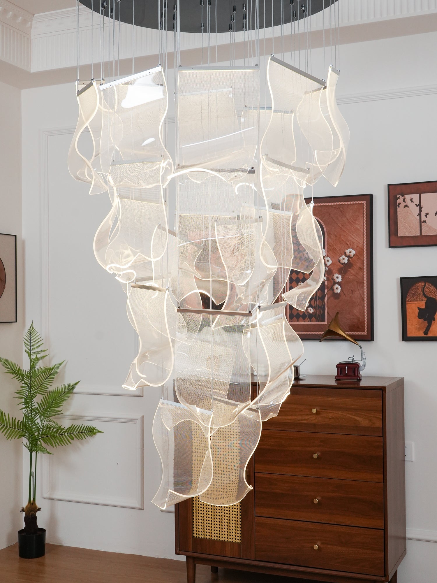 Lustra Chandelier Acrylic LED Abstract Floating - Letslighting