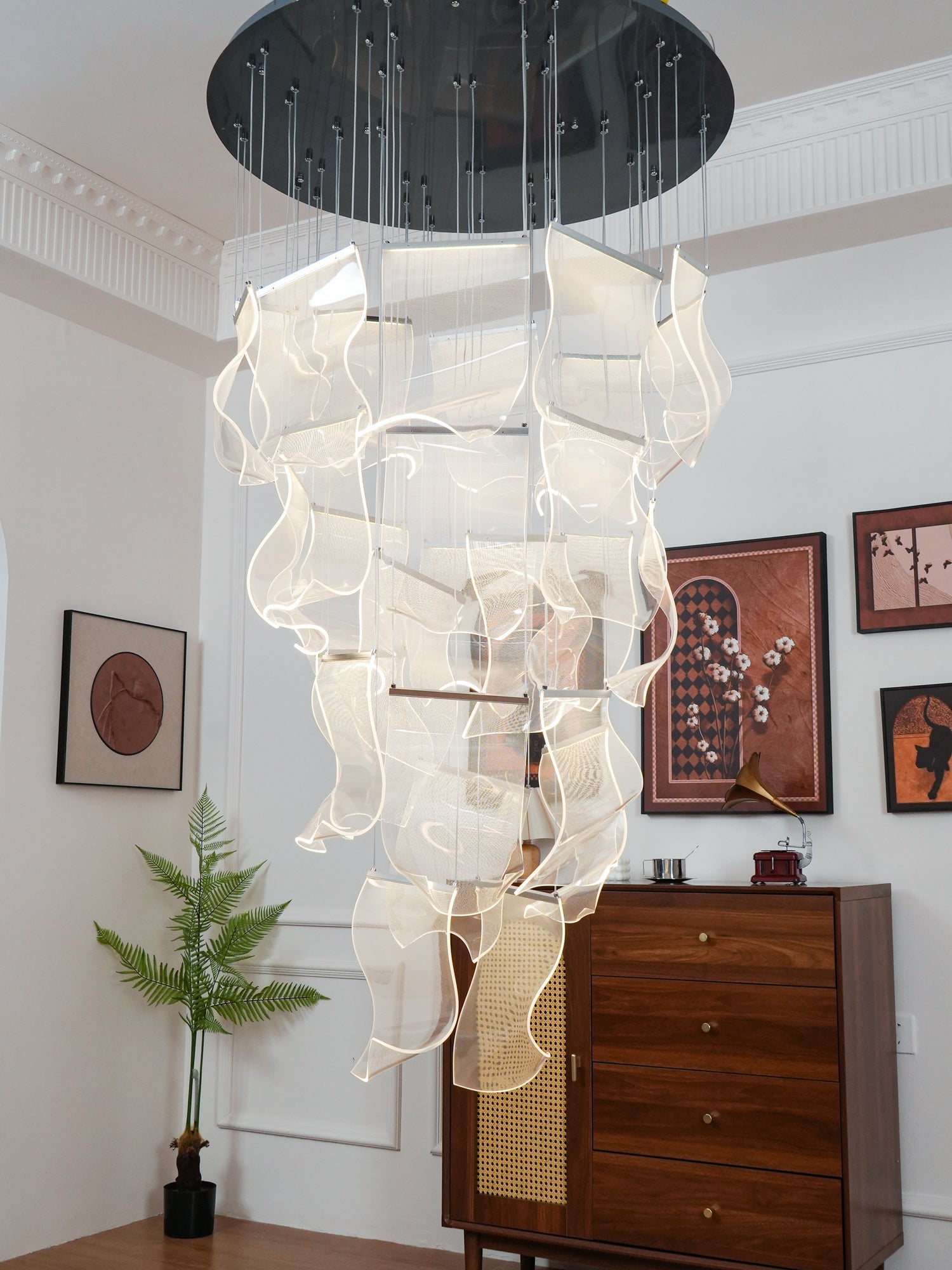 Lustra Chandelier Acrylic LED Abstract Floating - Letslighting