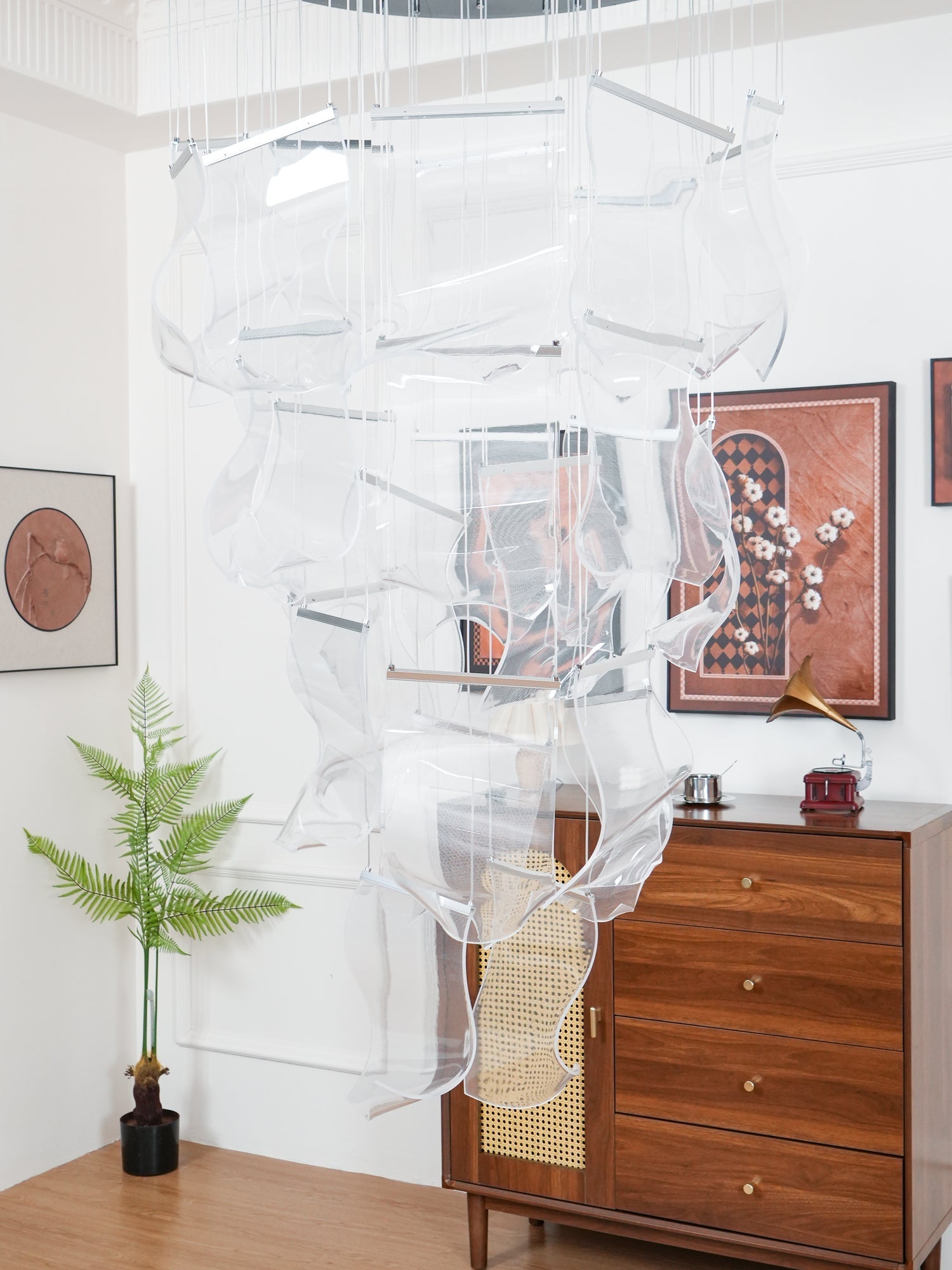 Lustra Chandelier Acrylic LED Abstract Floating - Letslighting