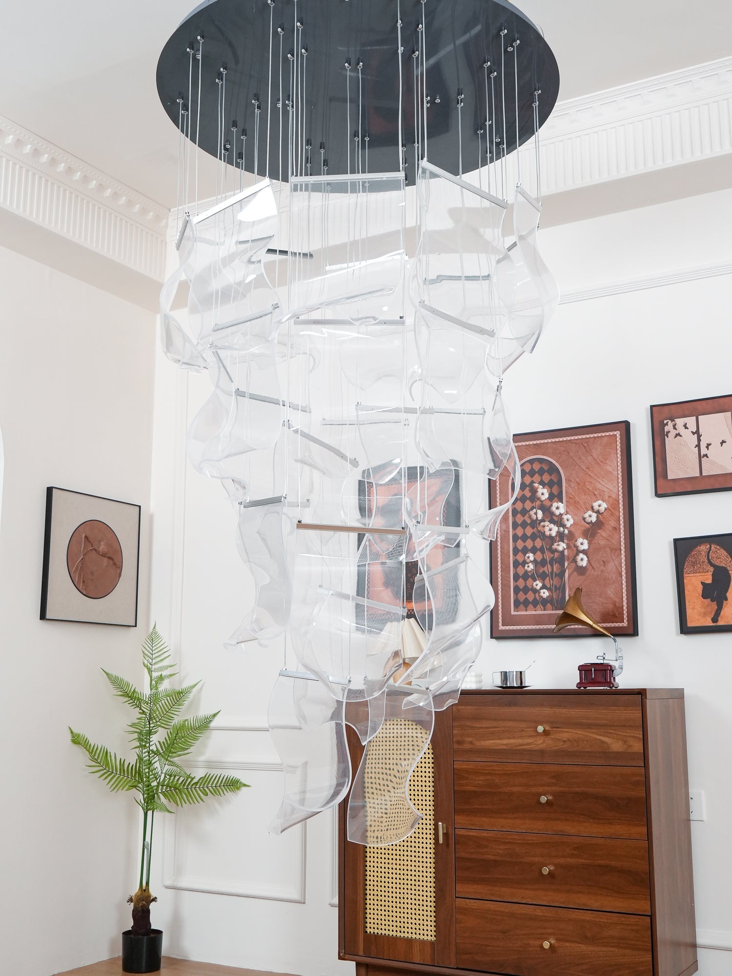 Lustra Chandelier Acrylic LED Abstract Floating - Letslighting