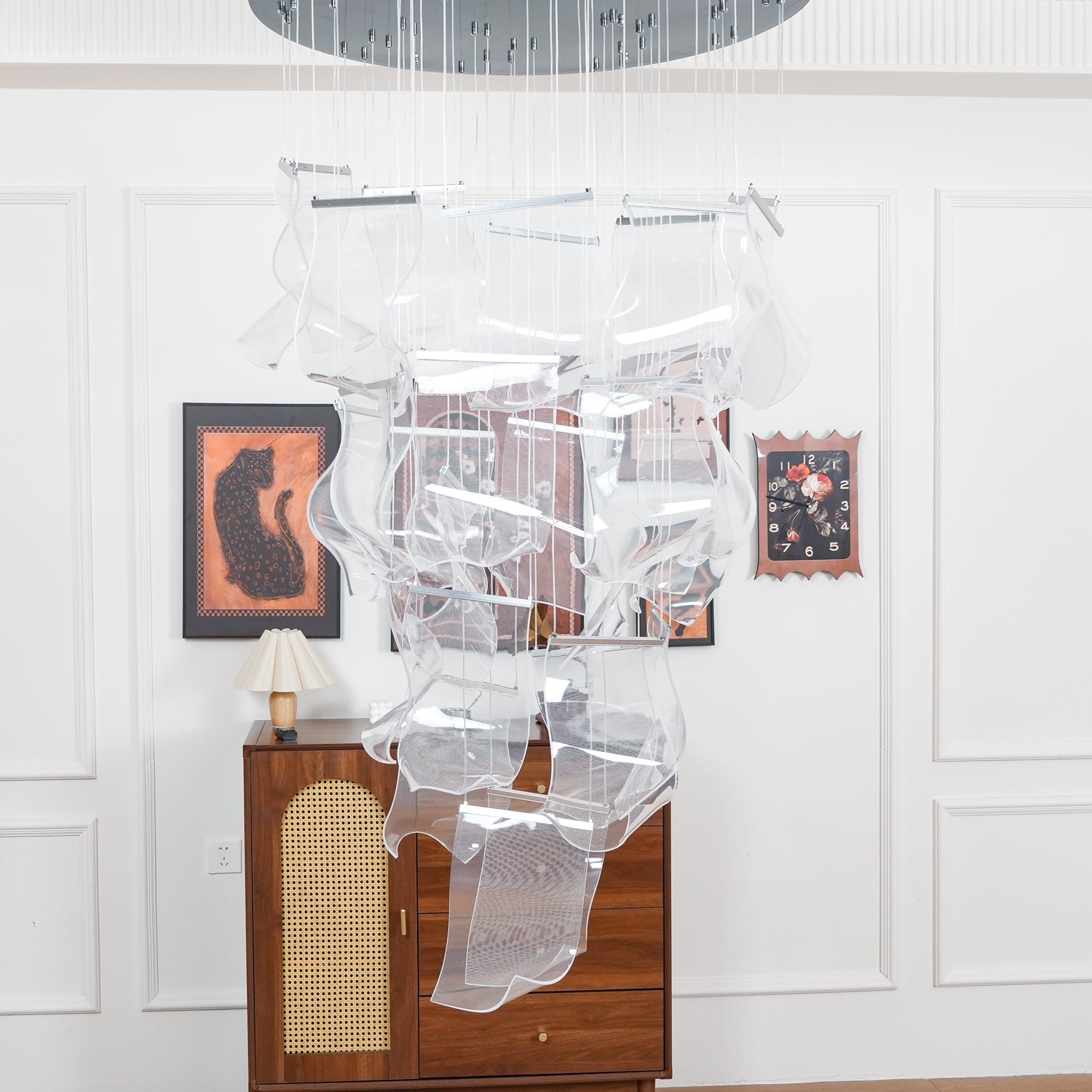 Lustra Chandelier Acrylic LED Abstract Floating - Letslighting