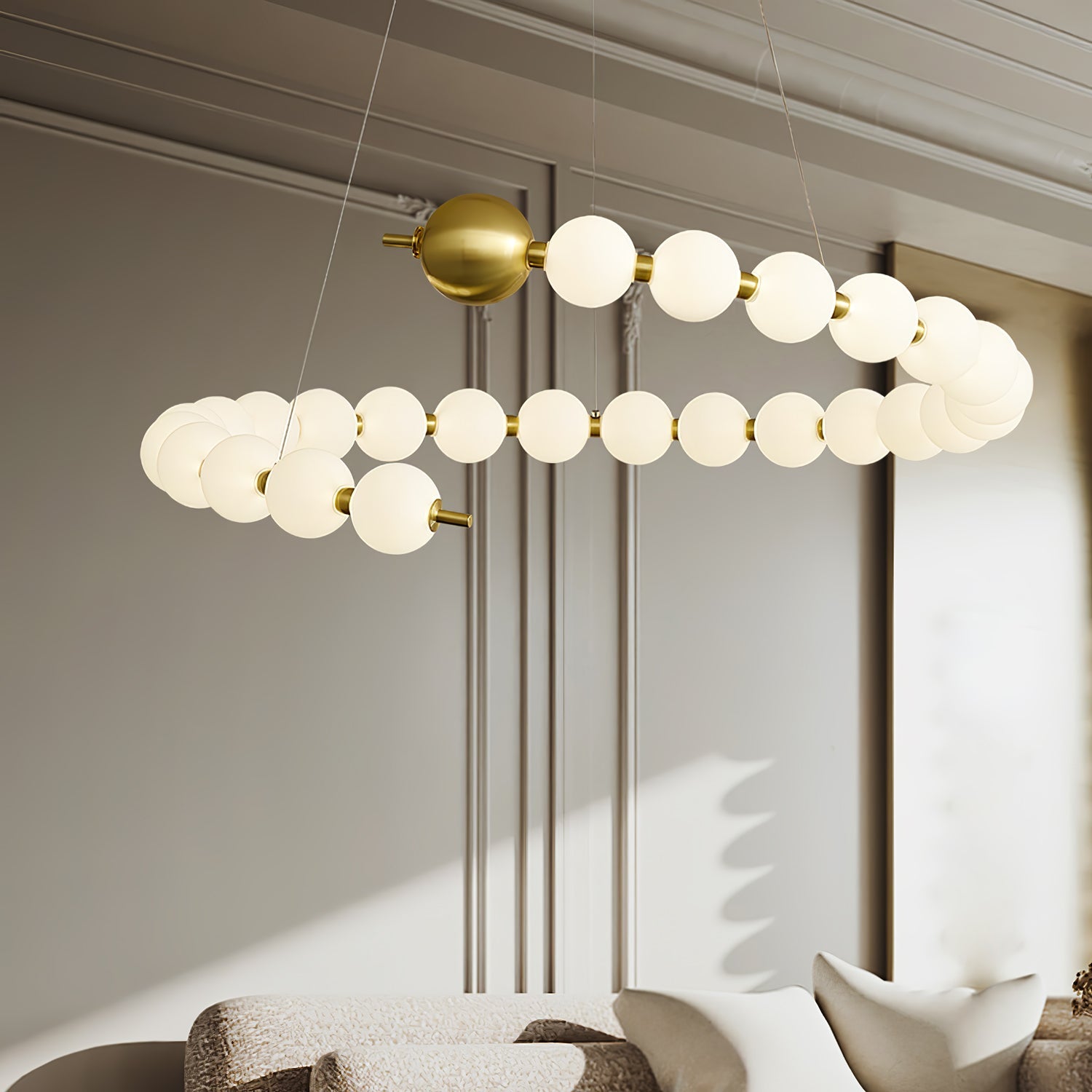 Cetalan Elegance Art Pearls Plastic Chandelier - Letslighting
