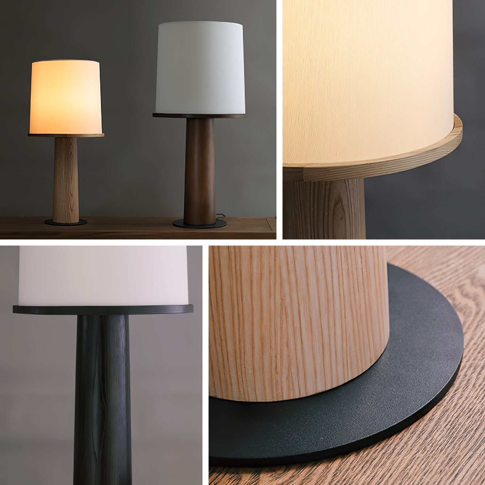 Kora Wood Fabric Contemporary Table Lamp - Letslighting