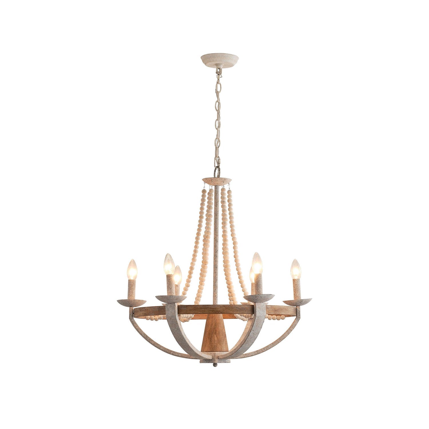 Vintage Farmhouse Wood Chandelier - Letslighting