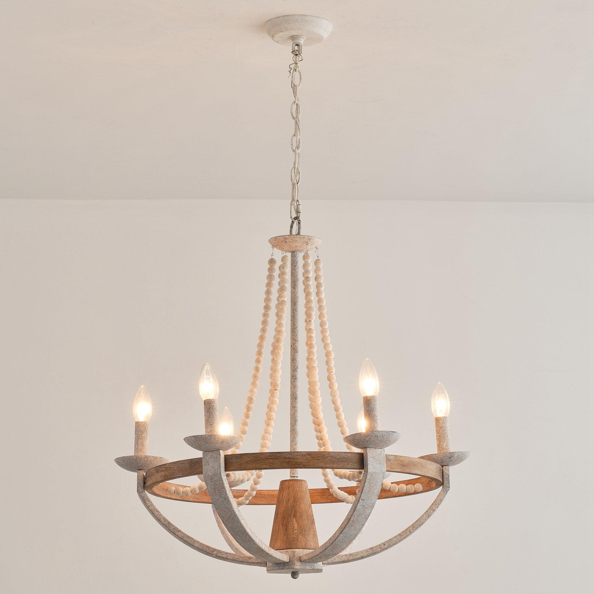 Vintage Farmhouse Wood Chandelier - Letslighting