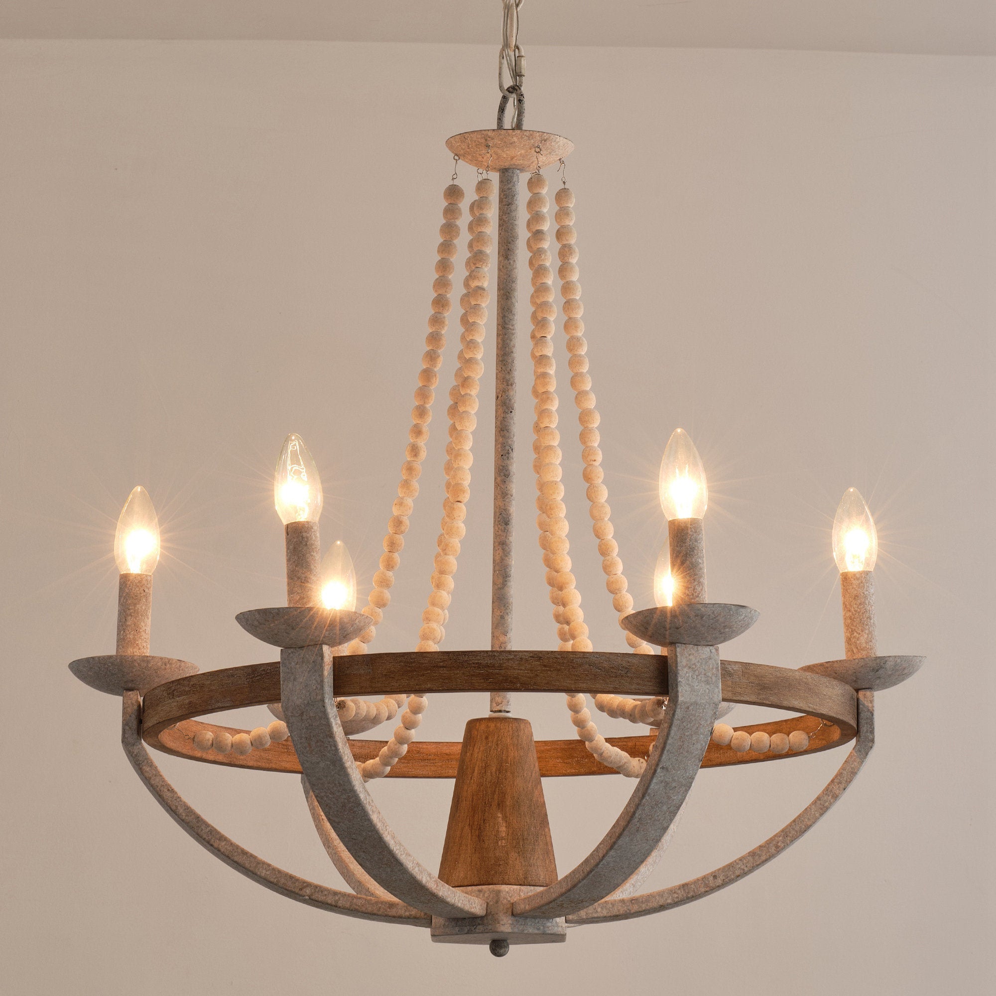 Vintage Farmhouse Wood Chandelier - Letslighting