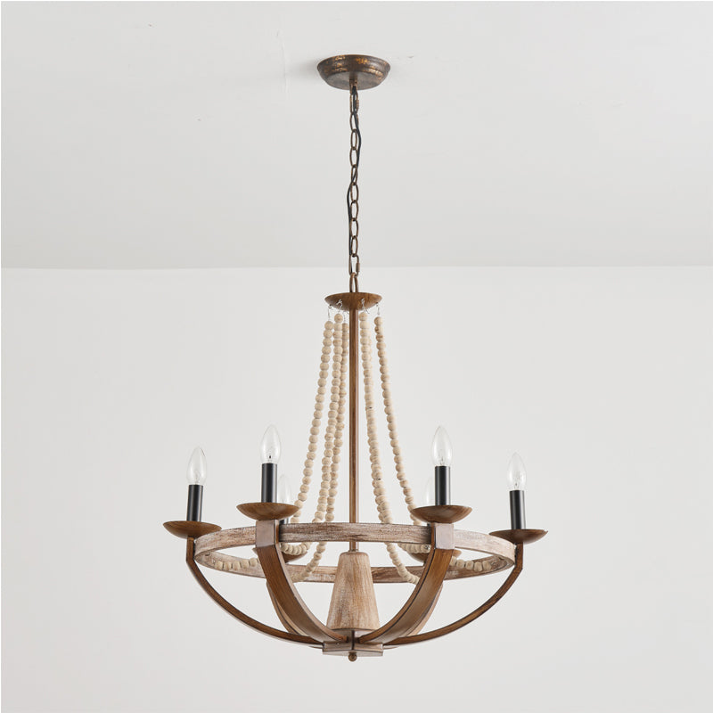 Vintage Farmhouse Wood Chandelier - Letslighting