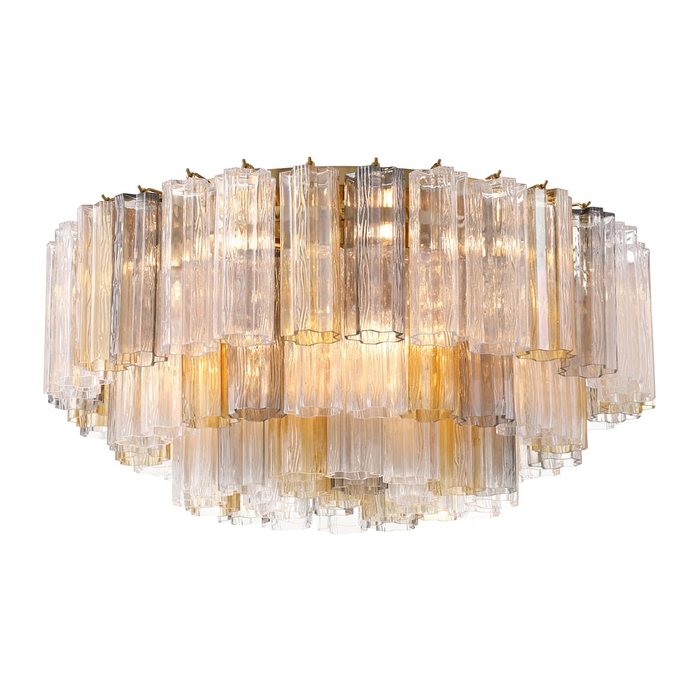 Aurora Ceiling Lamp Glass Tube Layered Amber
