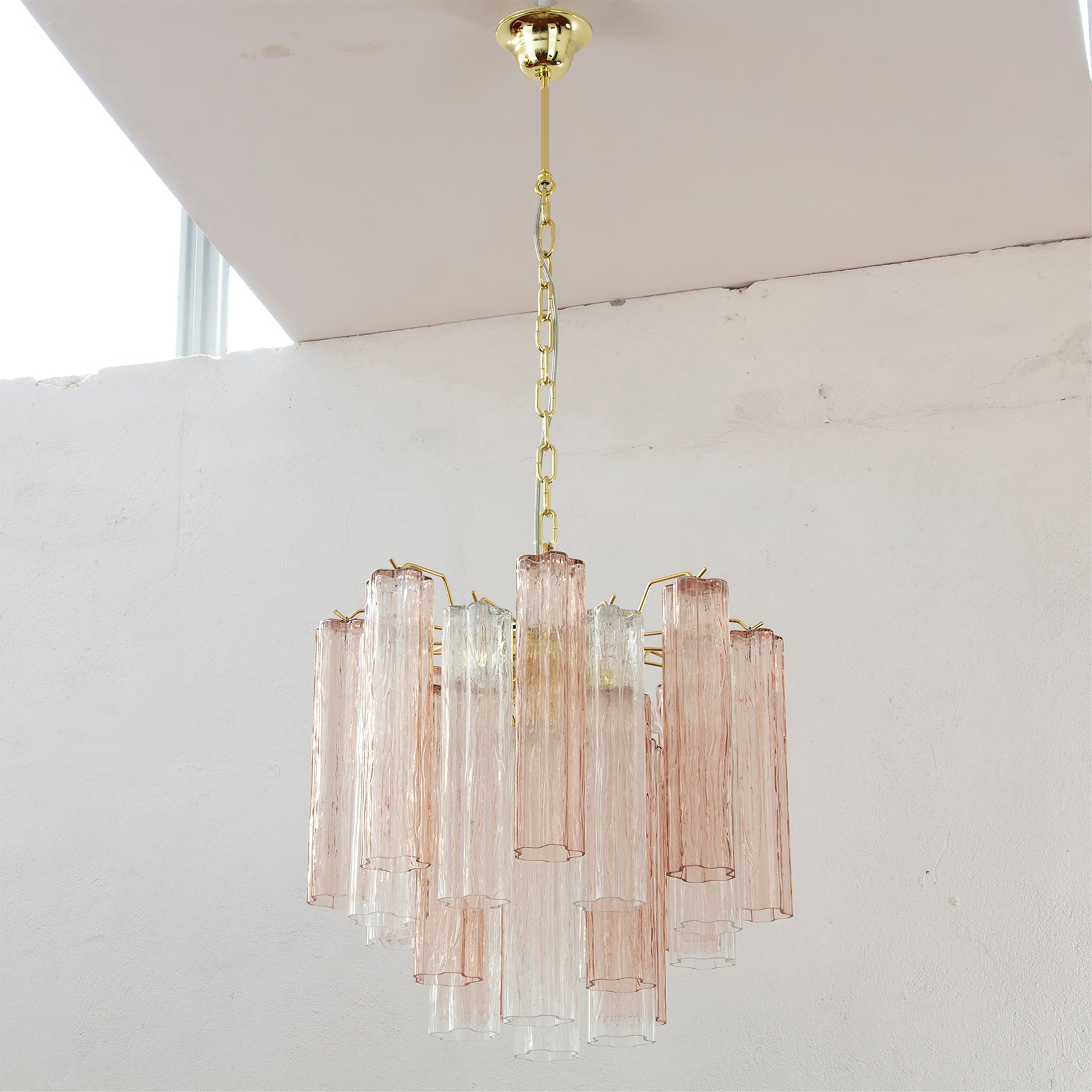 Chandelier Murano Glass Layers Living Spaces - Letslighting