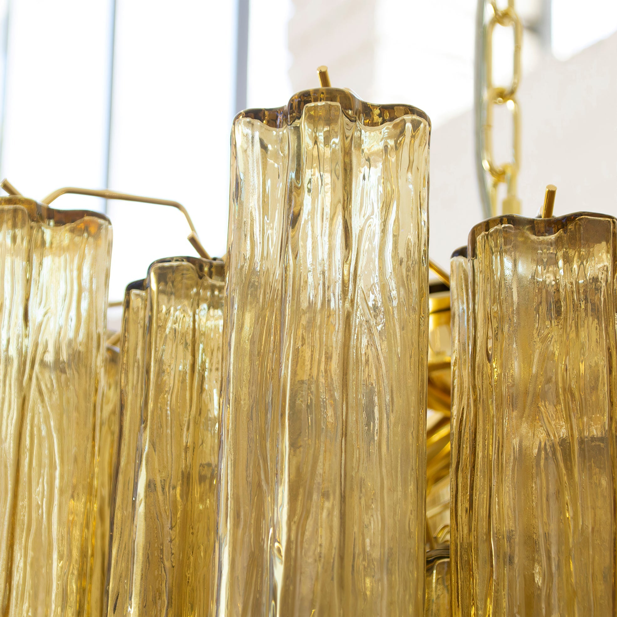 Chandelier Murano Glass Layers Living Spaces - Letslighting