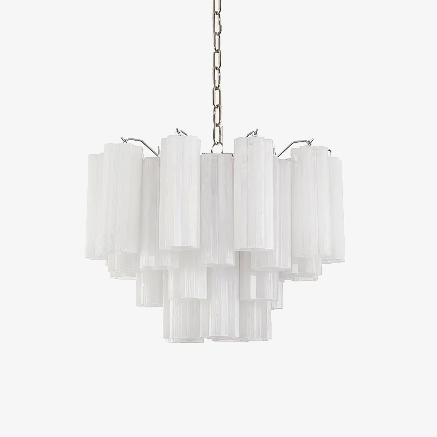 Aurora Chandelier White Layered Tube - Letslighting