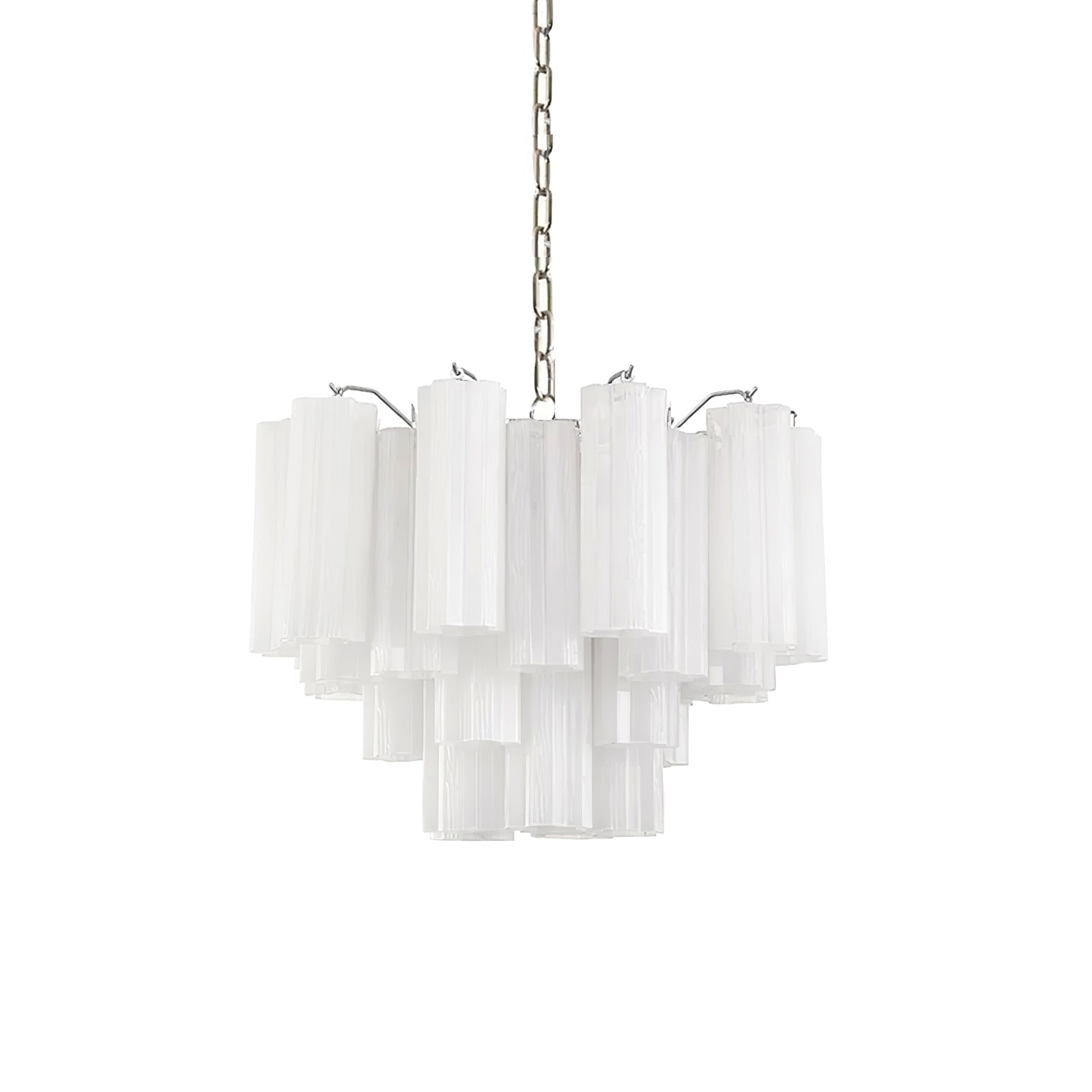 Aurora Chandelier White Layered Tube - Letslighting