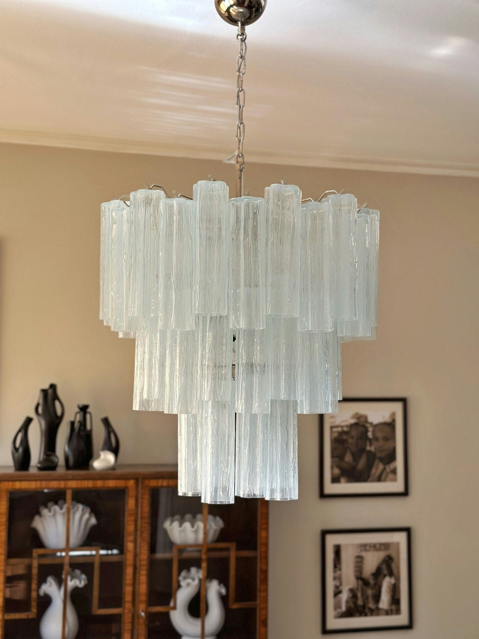 Aurora Chandelier White Layered Tube - Letslighting