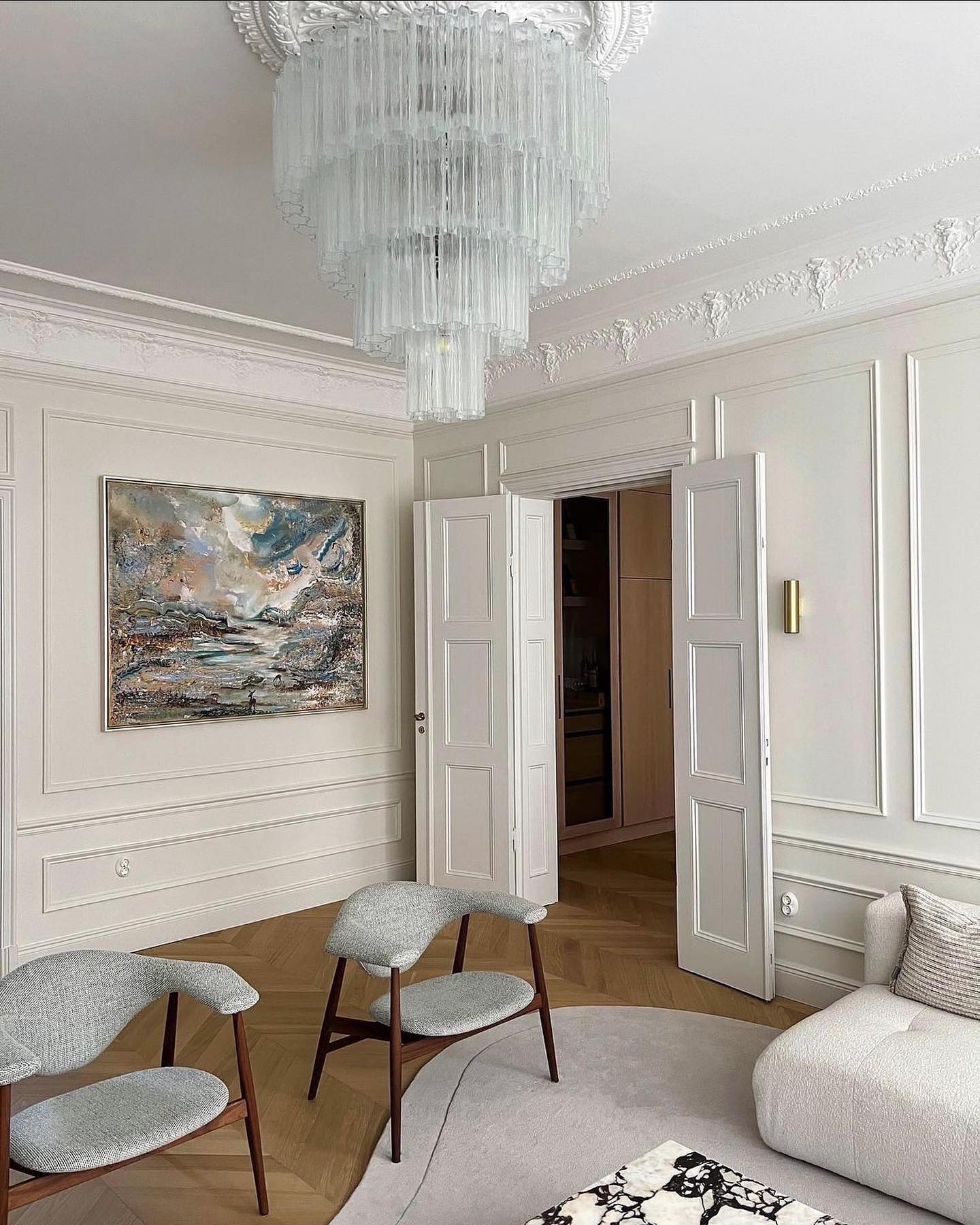 Aurora Chandelier White Layered Tube - Letslighting