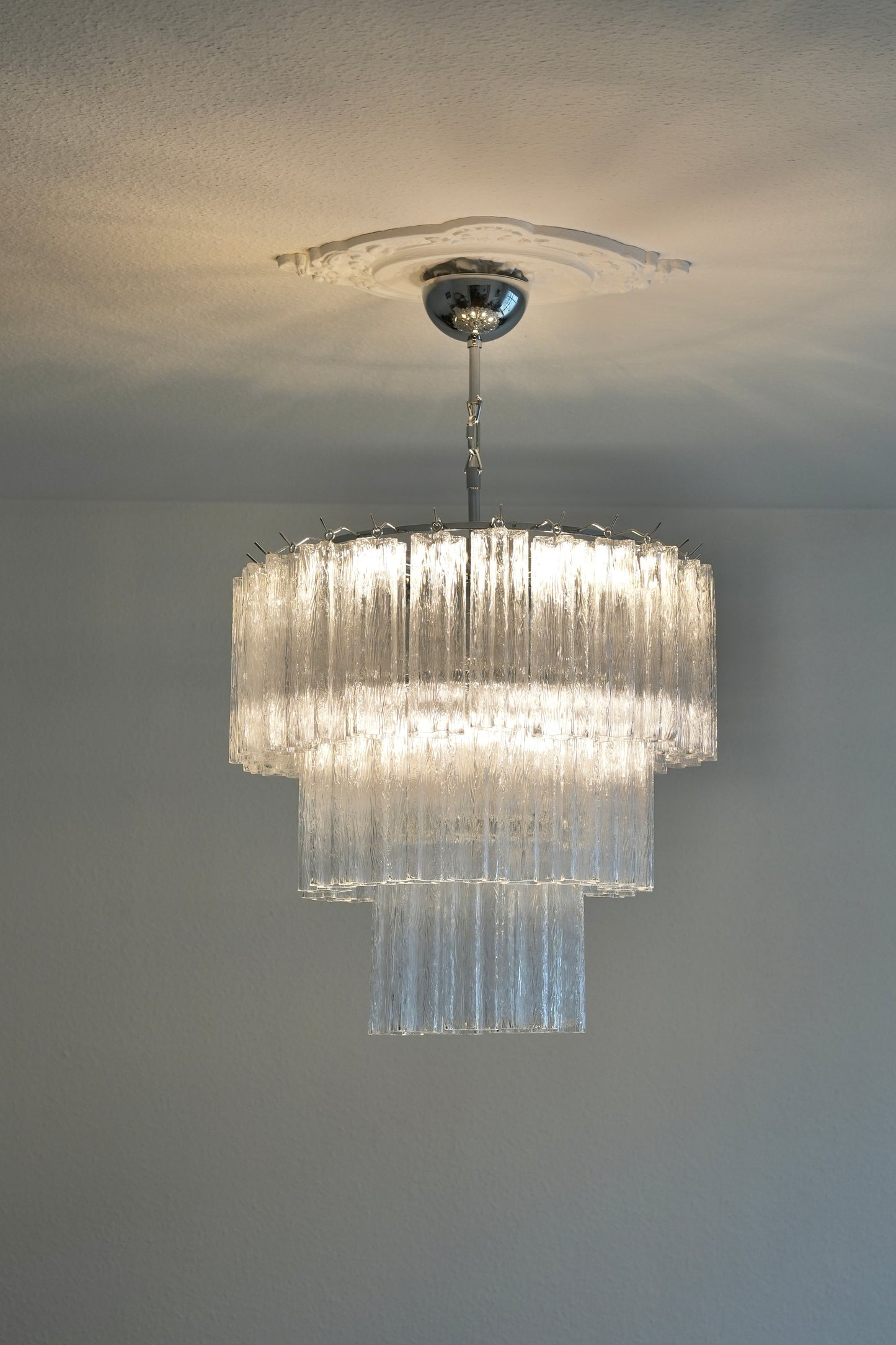 Aurora Chandelier White Layered Tube - Letslighting