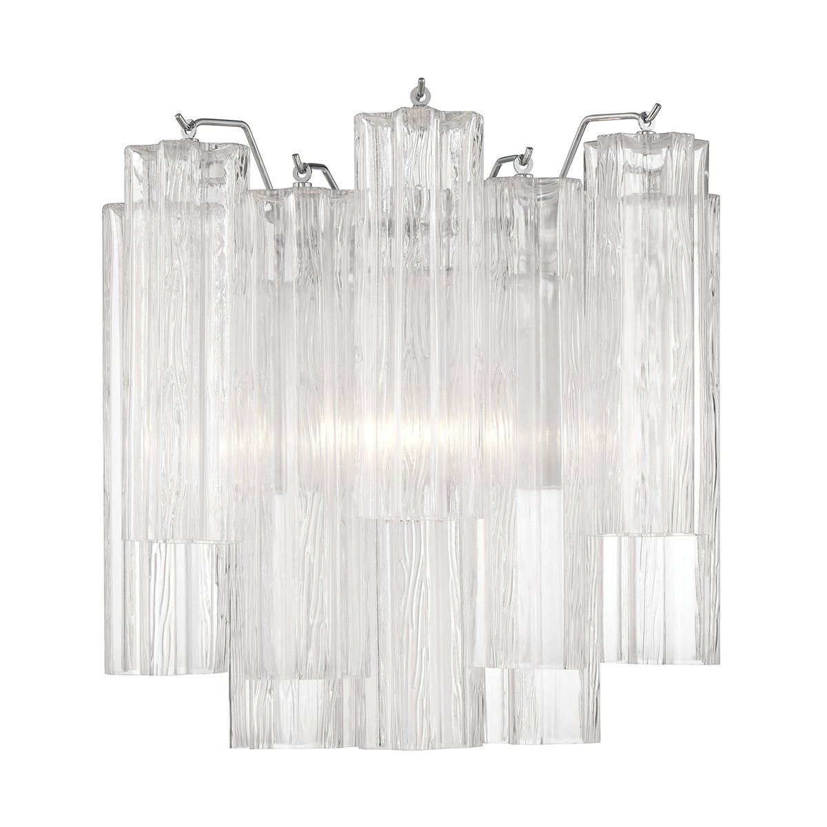 Aurora Wall Light Tronchi Glass Tube Tiered Amber Modern