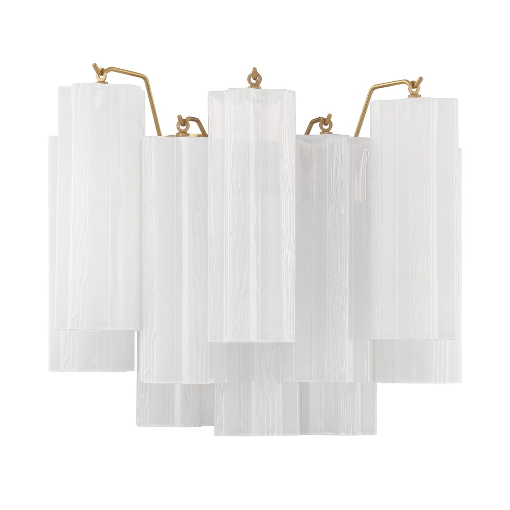 Aurora Wall Light Tronchi Glass Tube Tiered Amber Modern