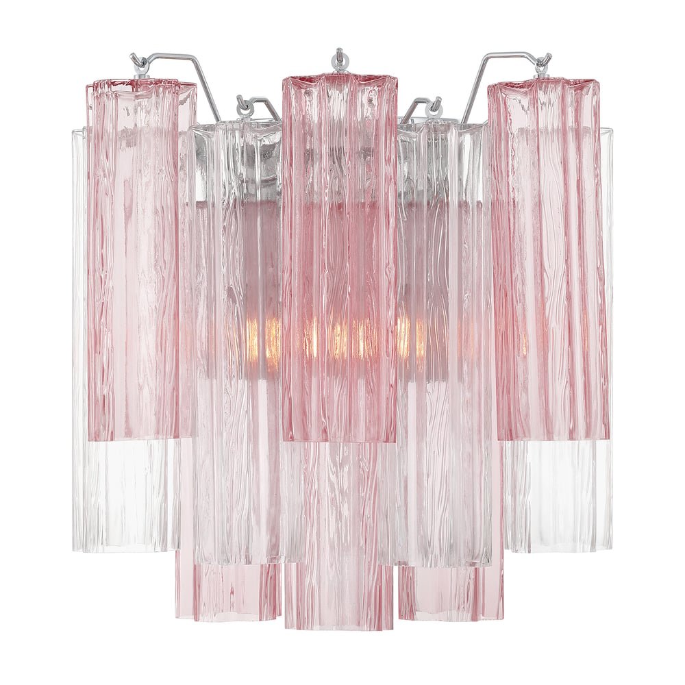 Aurora Wall Light Tronchi Glass Tube Tiered Amber Modern