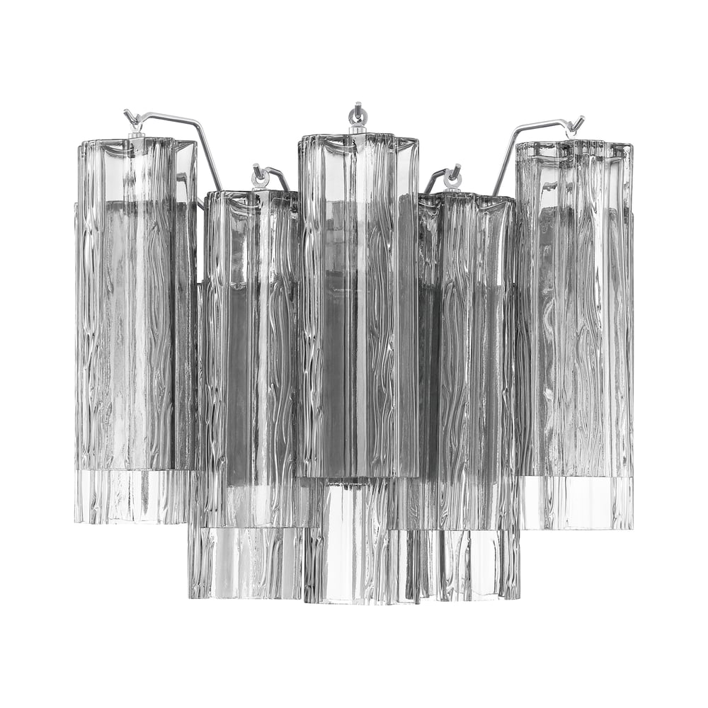 Aurora Wall Light Tronchi Glass Tube Tiered Amber Modern