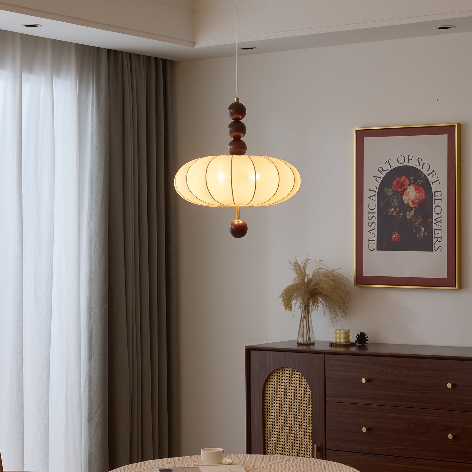 Orla Vintage Fabric Pendant Light - Letslighting