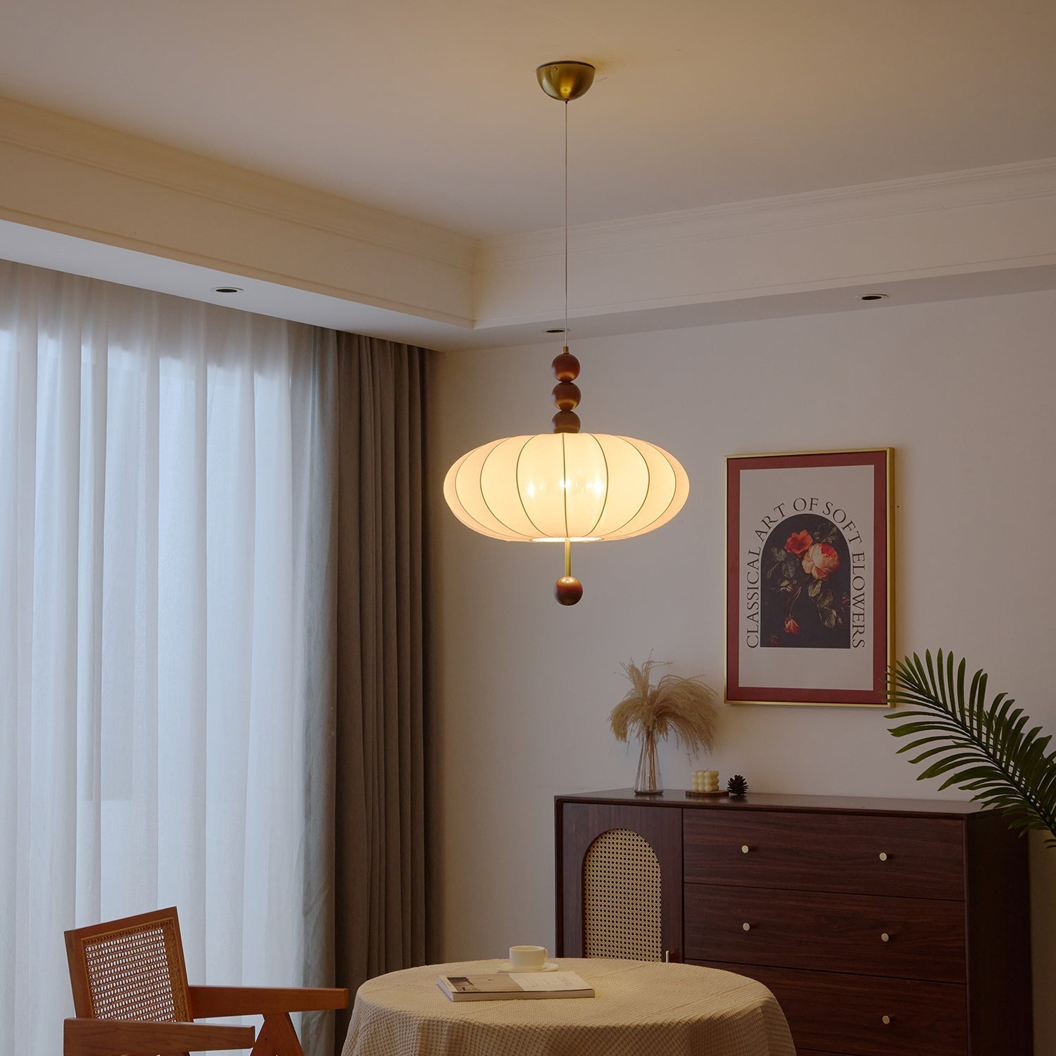 Orla Vintage Fabric Pendant Light - Letslighting