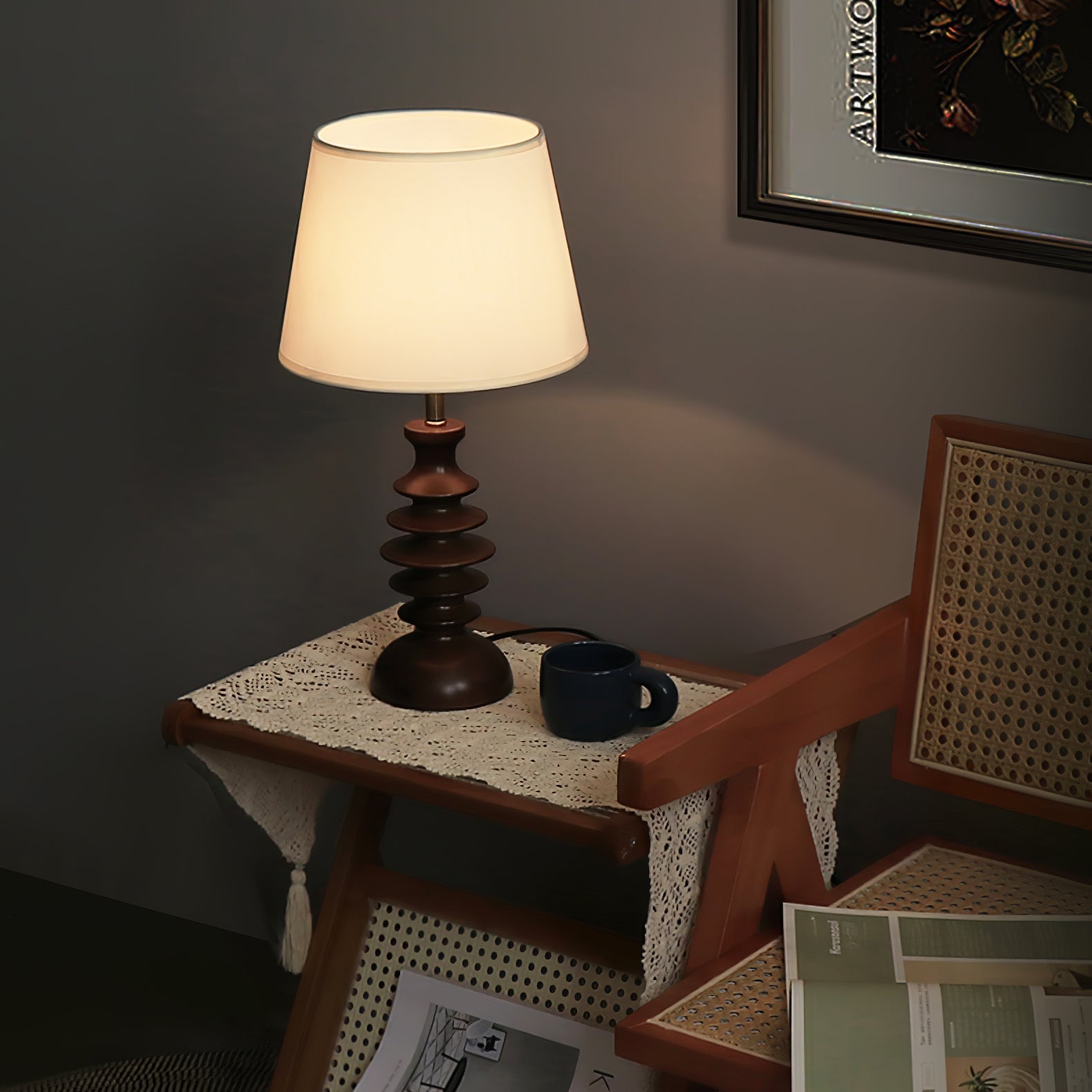 Tivoce Fabric Vintage Table Lamp - Letslighting