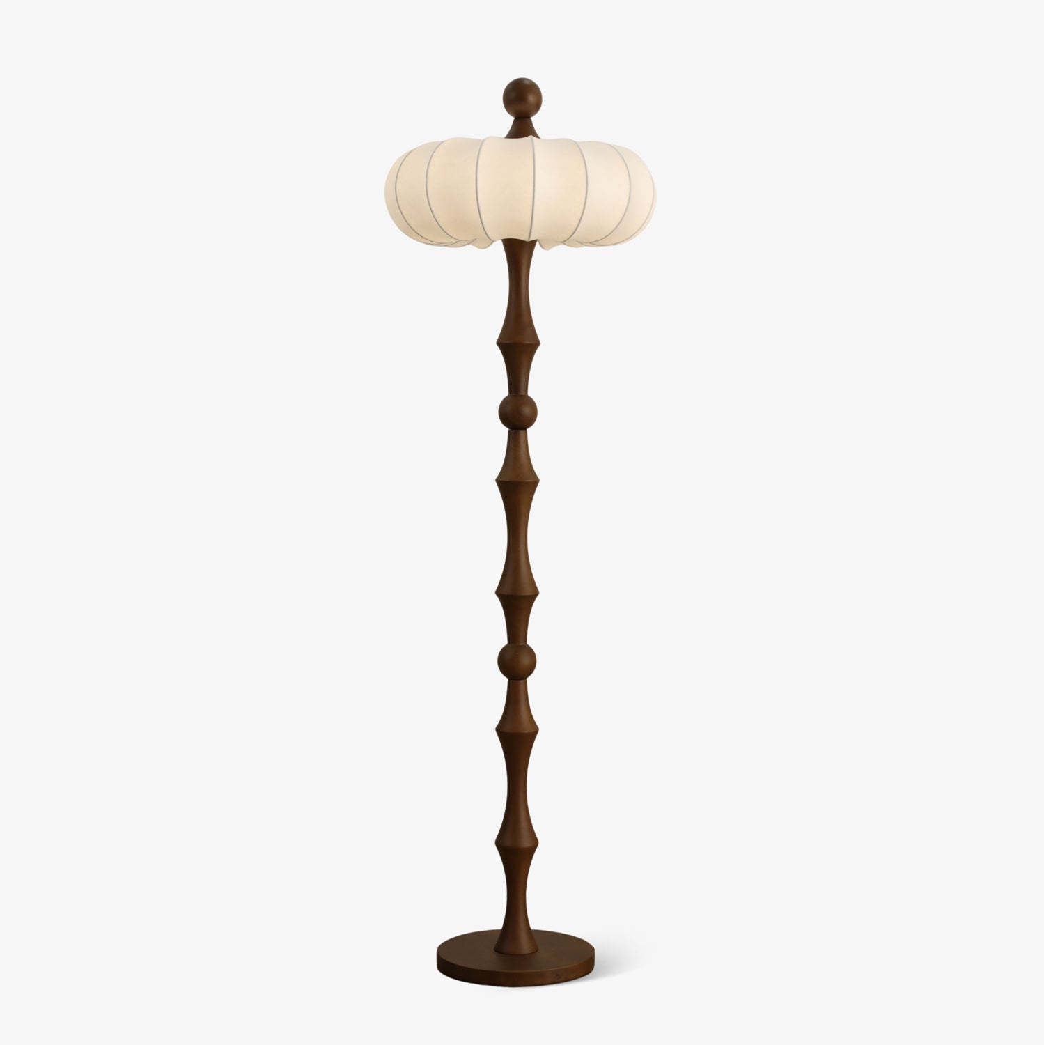 Thira Wood Silk Floor Lamp - Letslighting