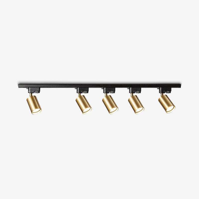 Track Light Adjustable Brass Cylinder Heads Functional for Kitchen or ...
