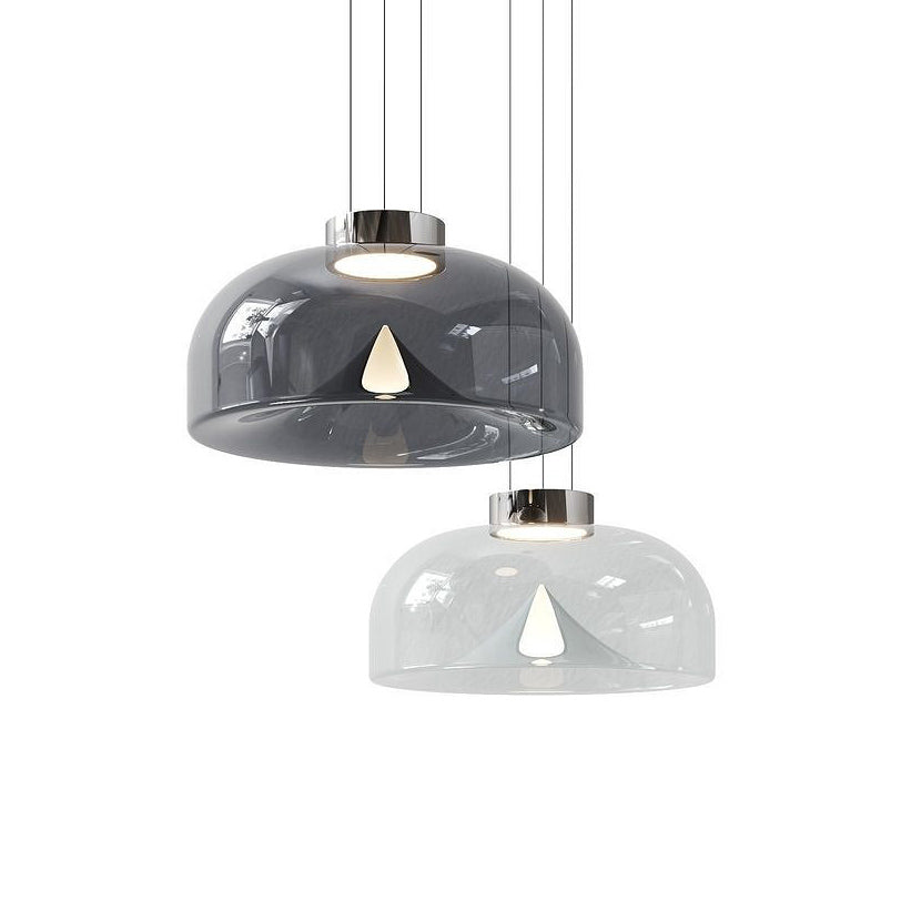 Modern Minimalist Dome-shaped Glass Pendant Light - Letslighting