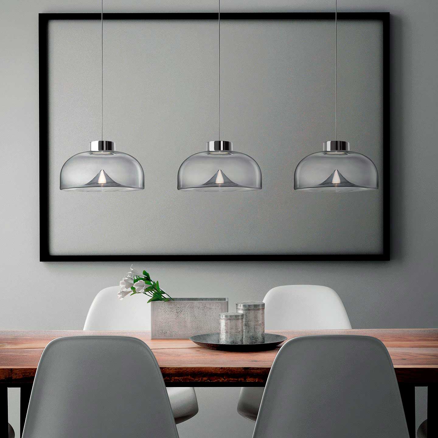 Modern Minimalist Dome-shaped Glass Pendant Light - Letslighting