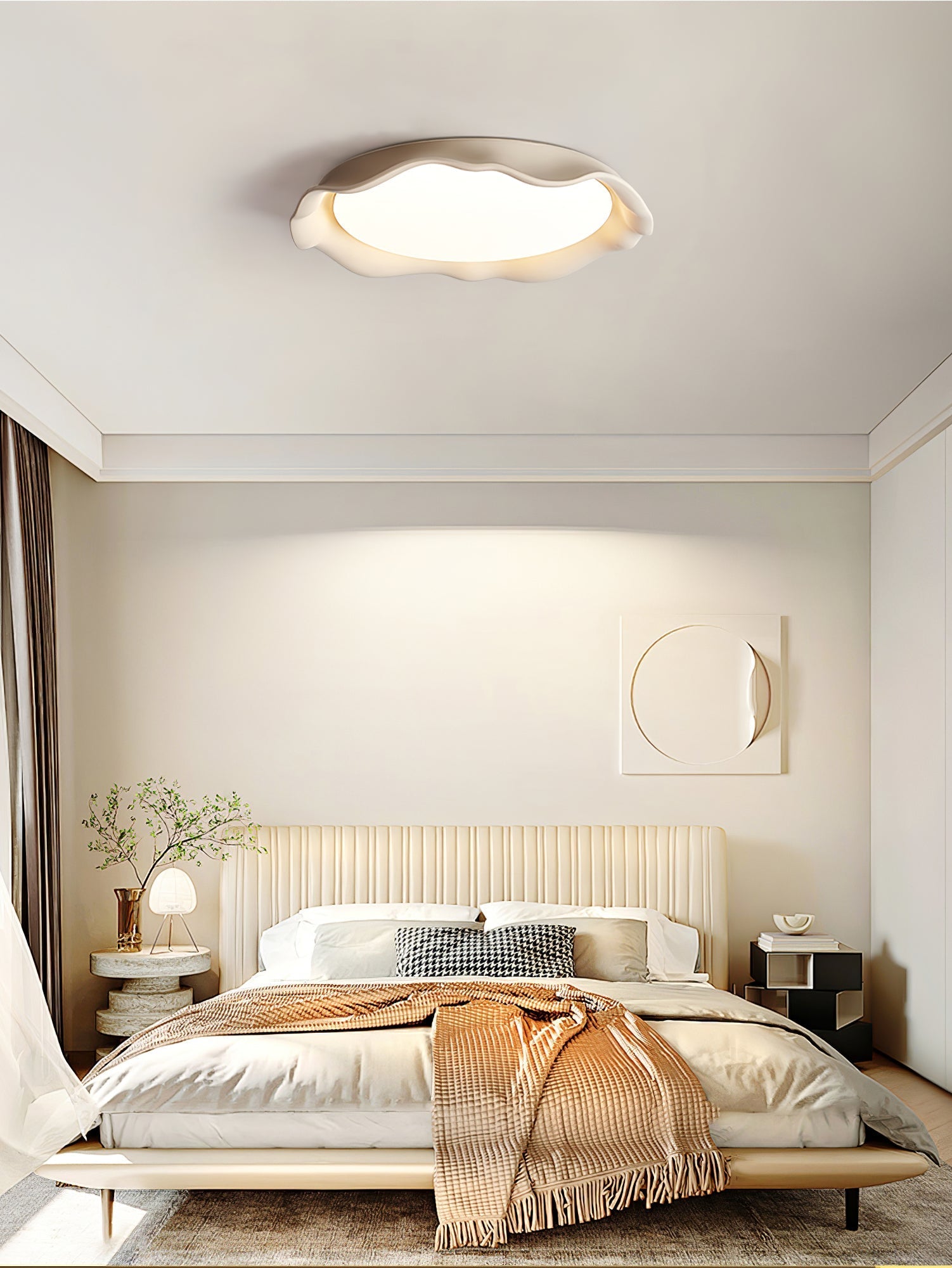 Idoraris Modern Minimalist Art Microcement Ceiling Light - Letslighting