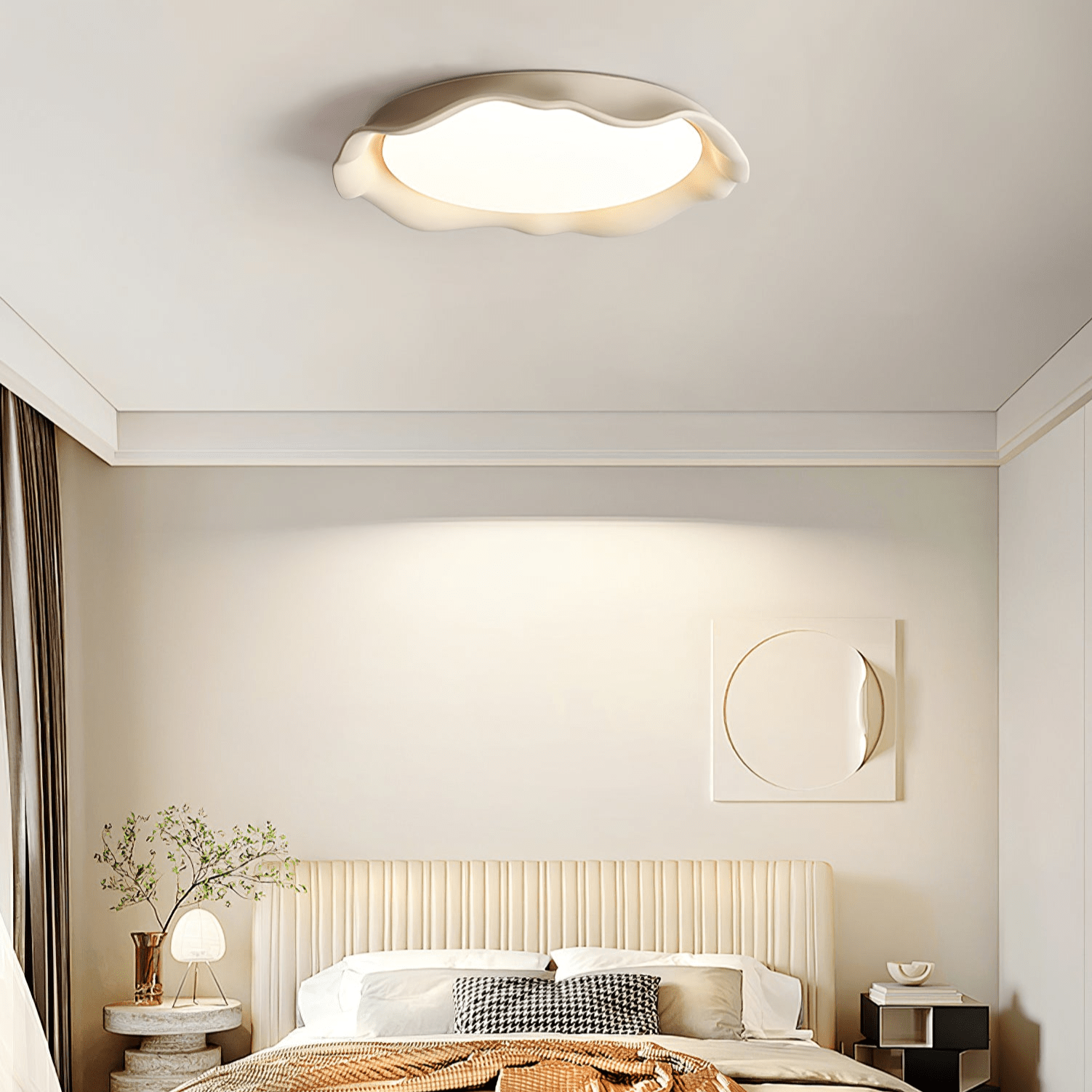 Idoraris Modern Minimalist Art Microcement Ceiling Light - Letslighting