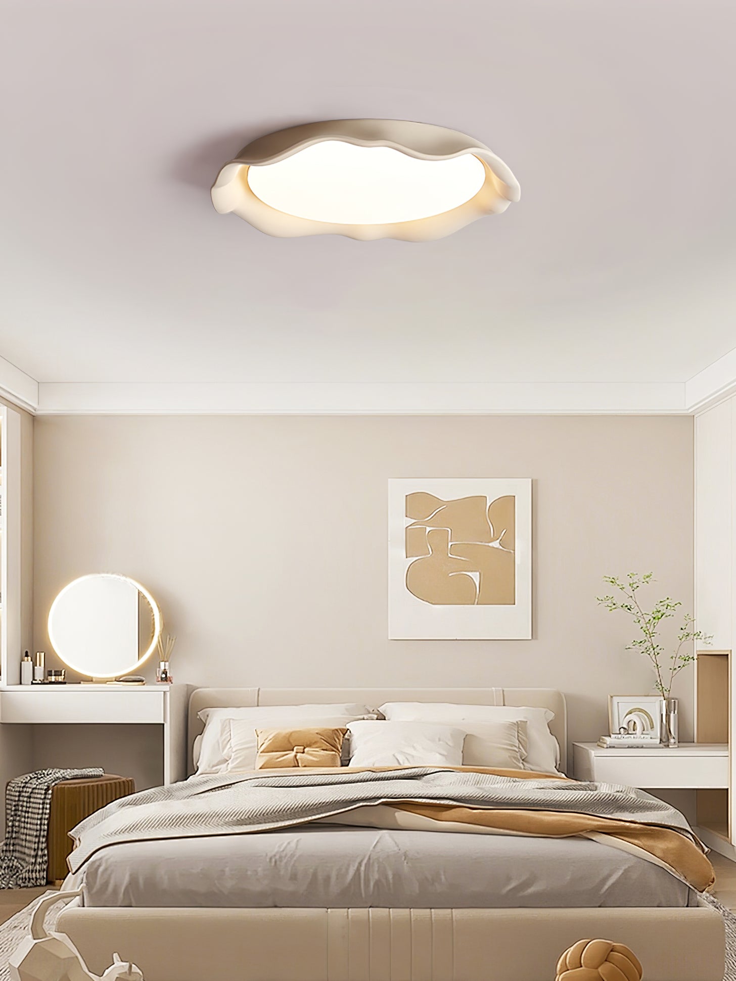 Idoraris Modern Minimalist Art Microcement Ceiling Light - Letslighting