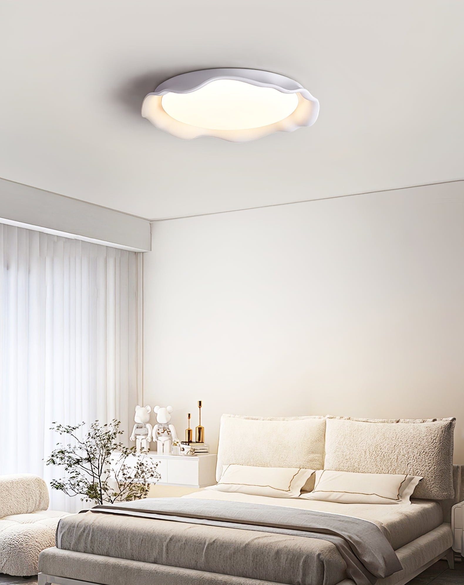 Idoraris Modern Minimalist Art Microcement Ceiling Light - Letslighting
