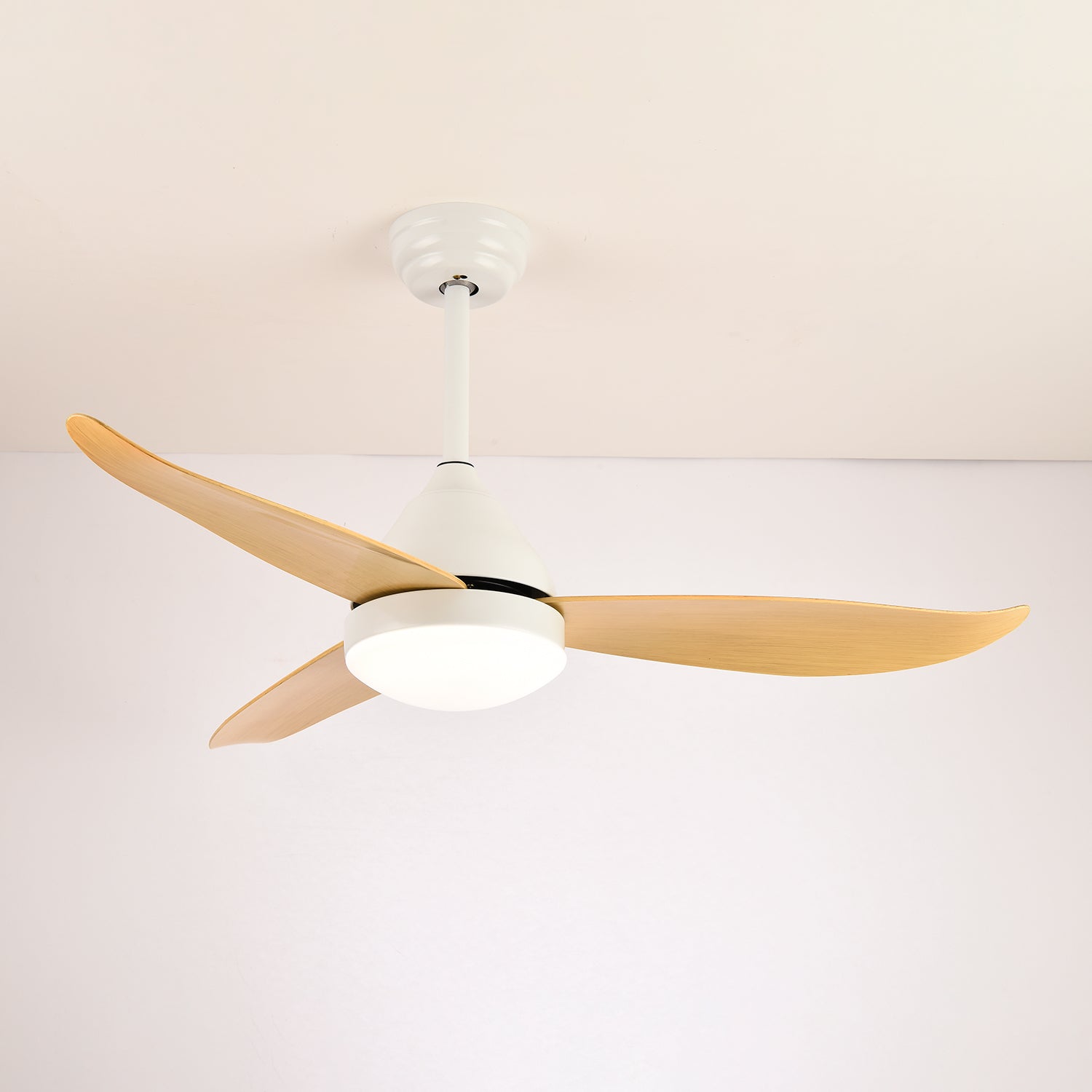 Zefiro Modern Wood Ceiling Fan with Light - Letslighting