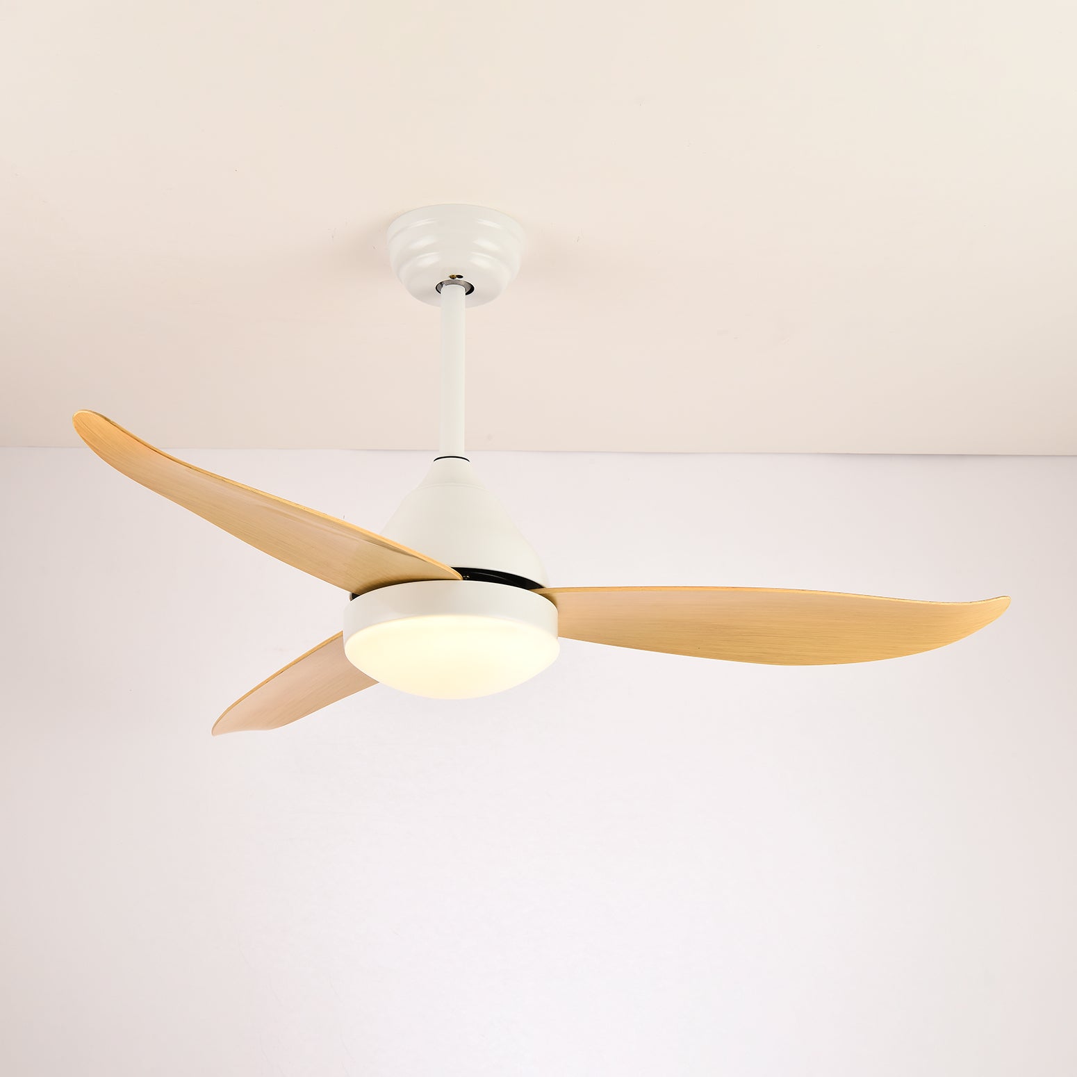 Zefiro Modern Wood Ceiling Fan with Light - Letslighting