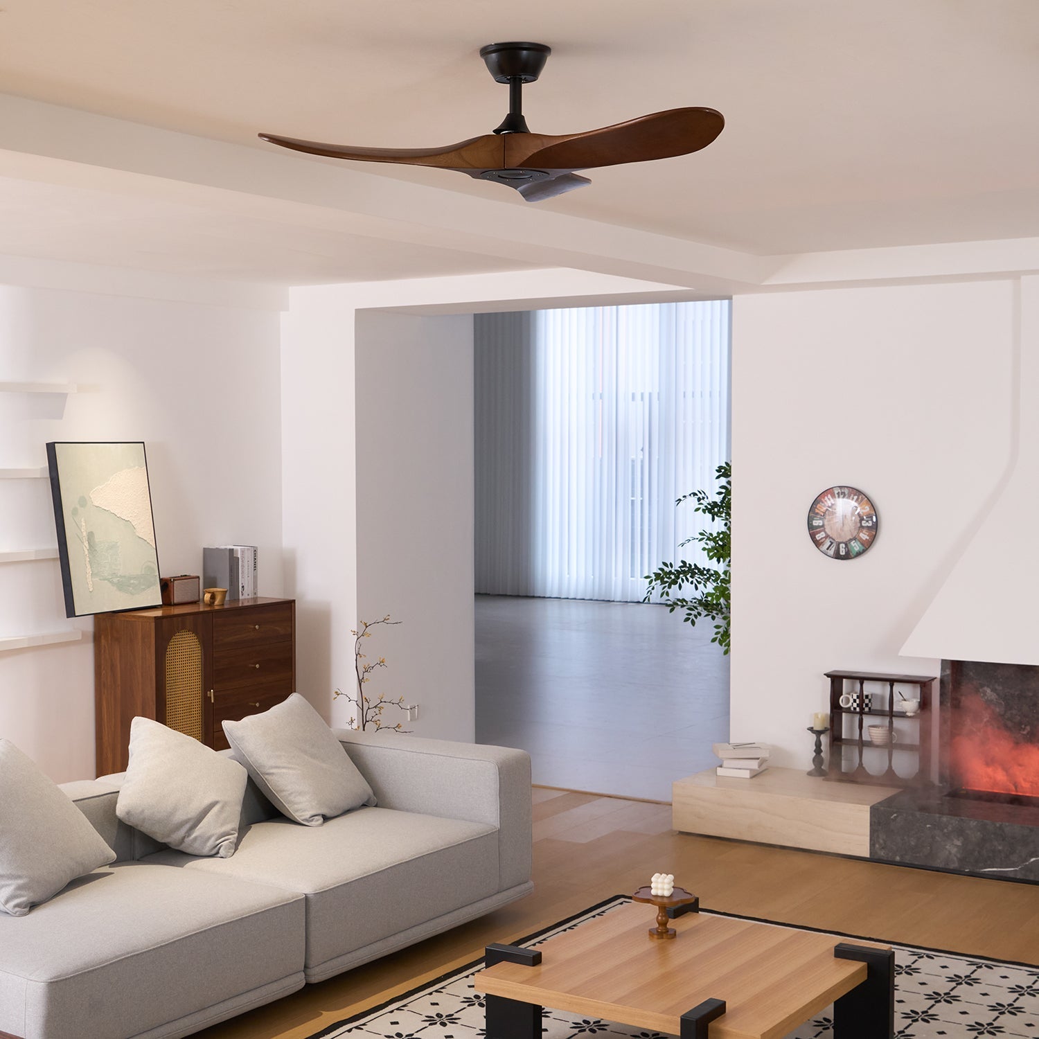 Orano Wood Ceiling Fan - Letslighting