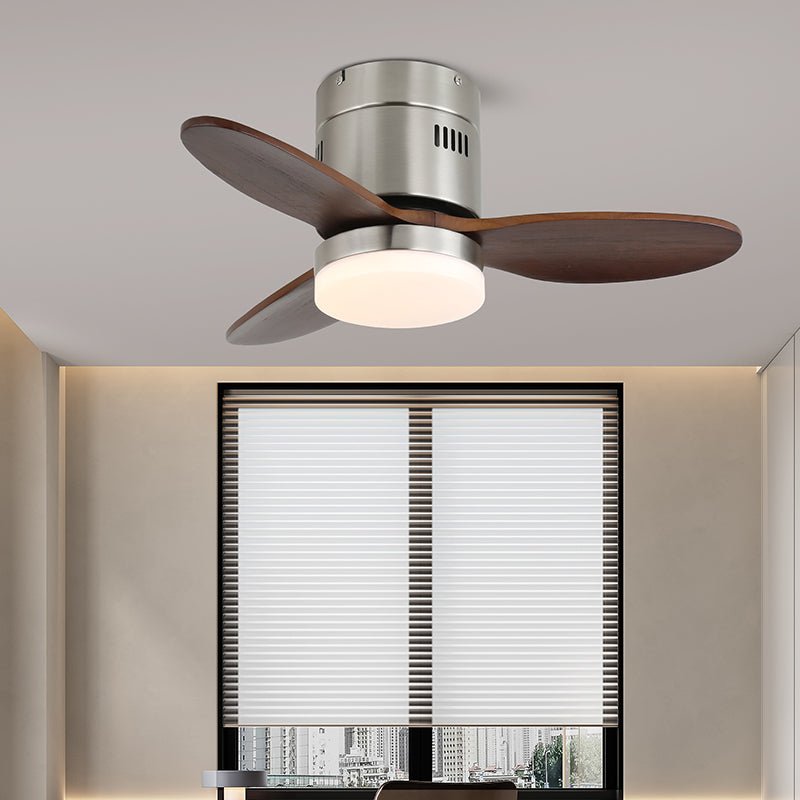 Eris Minimalist Wood Ceiling Fan Light - Letslighting