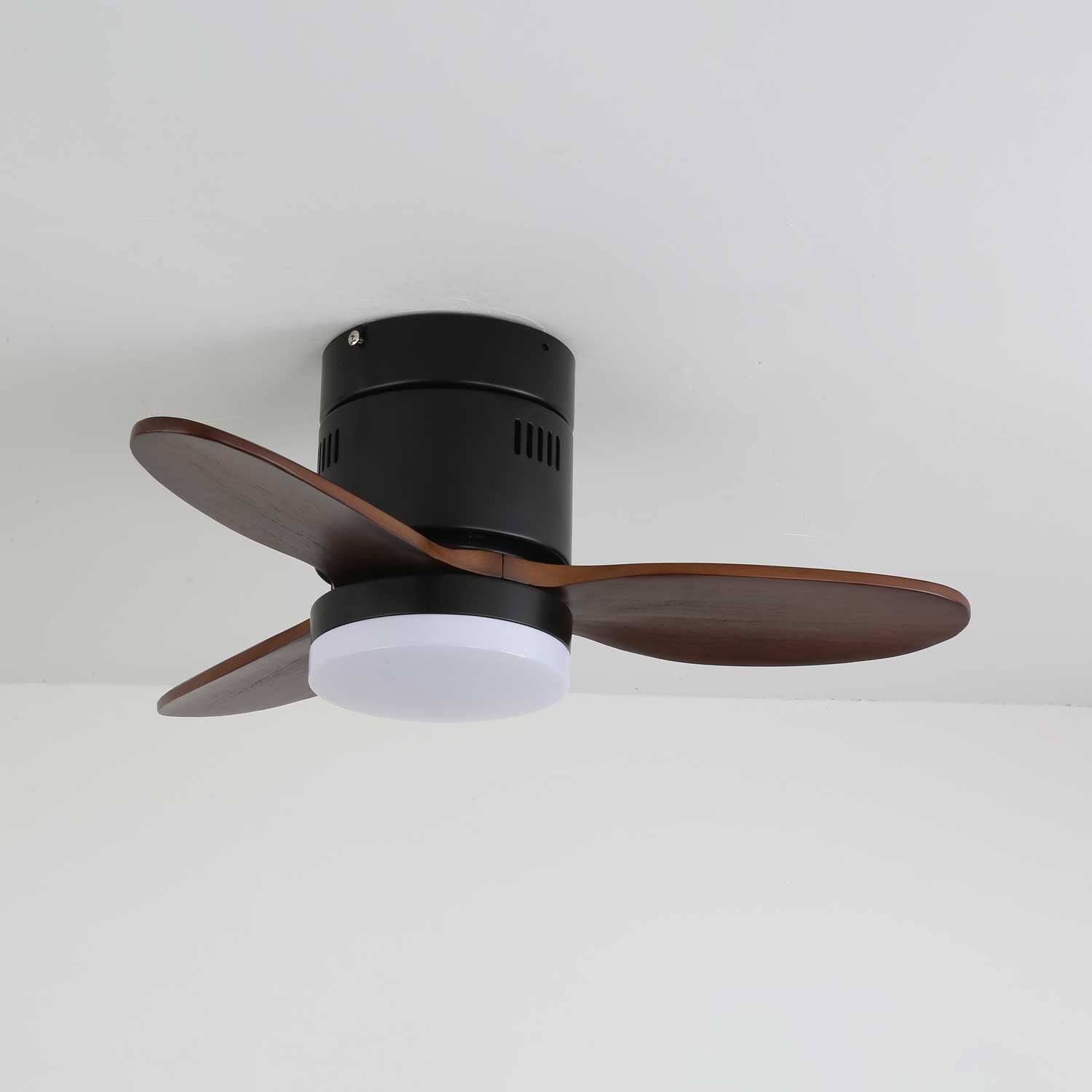 Eris Minimalist Wood Ceiling Fan Light - Letslighting