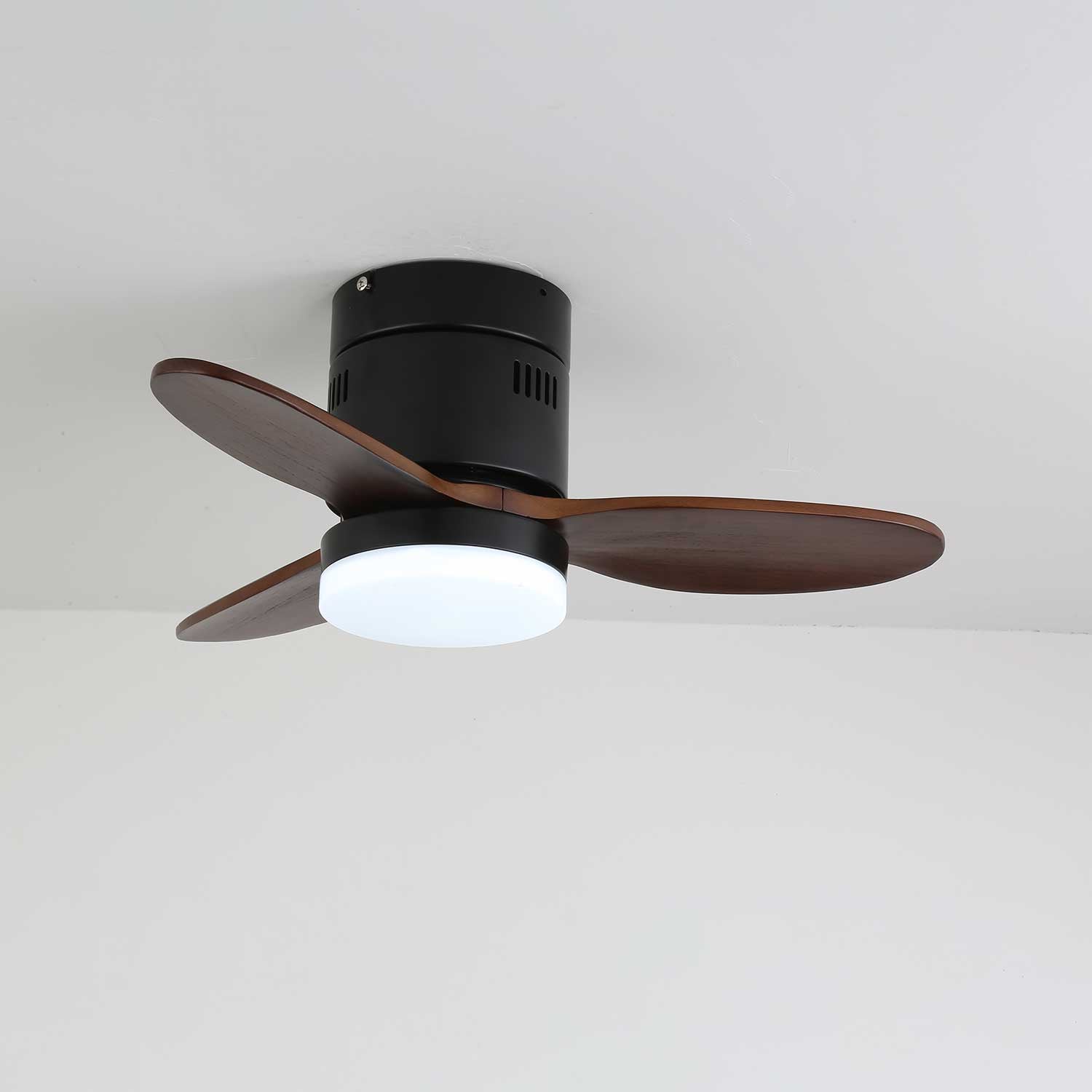 Eris Minimalist Wood Ceiling Fan Light - Letslighting