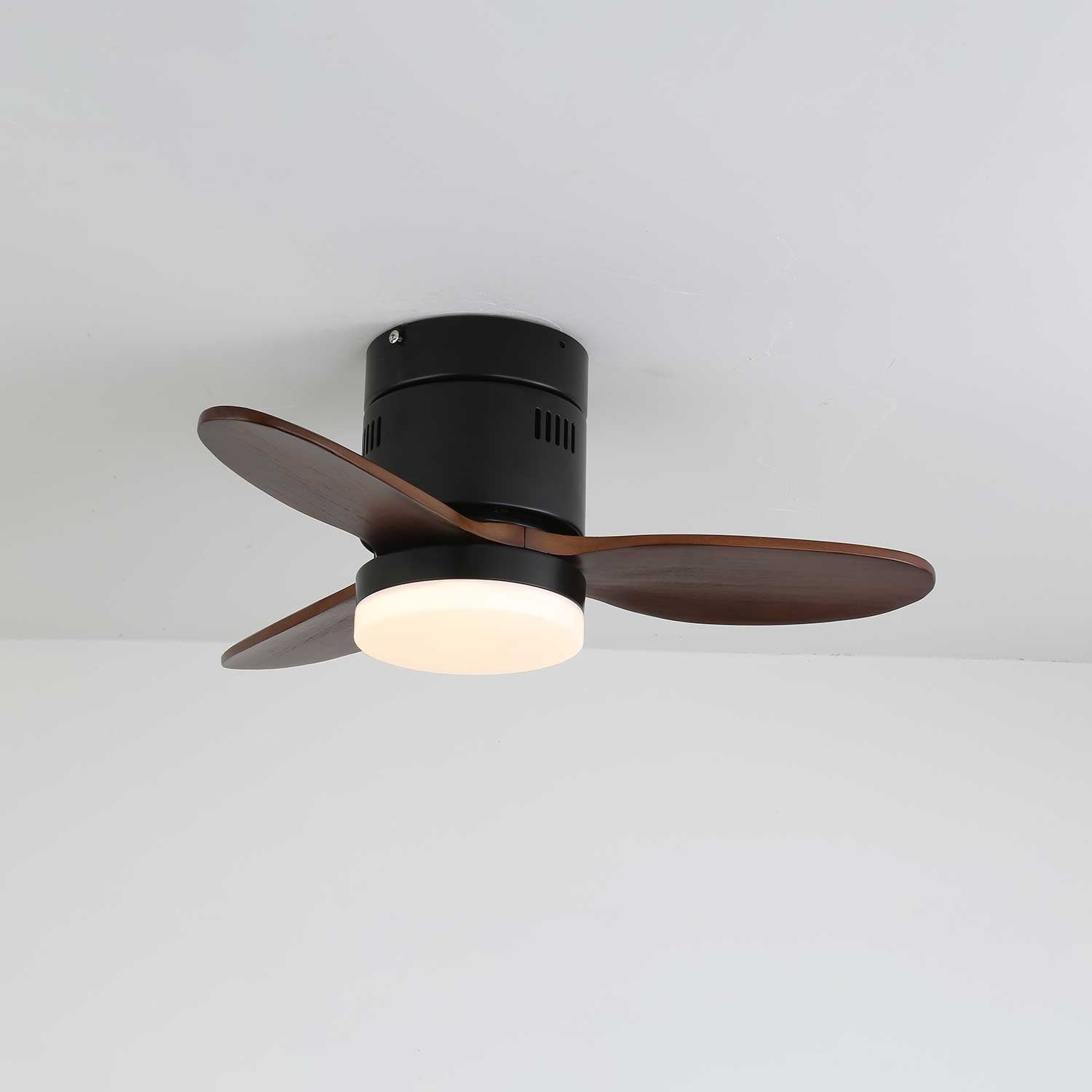 Eris Minimalist Wood Ceiling Fan Light - Letslighting