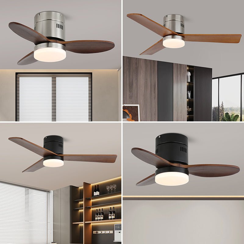 Eris Minimalist Wood Ceiling Fan Light - Letslighting