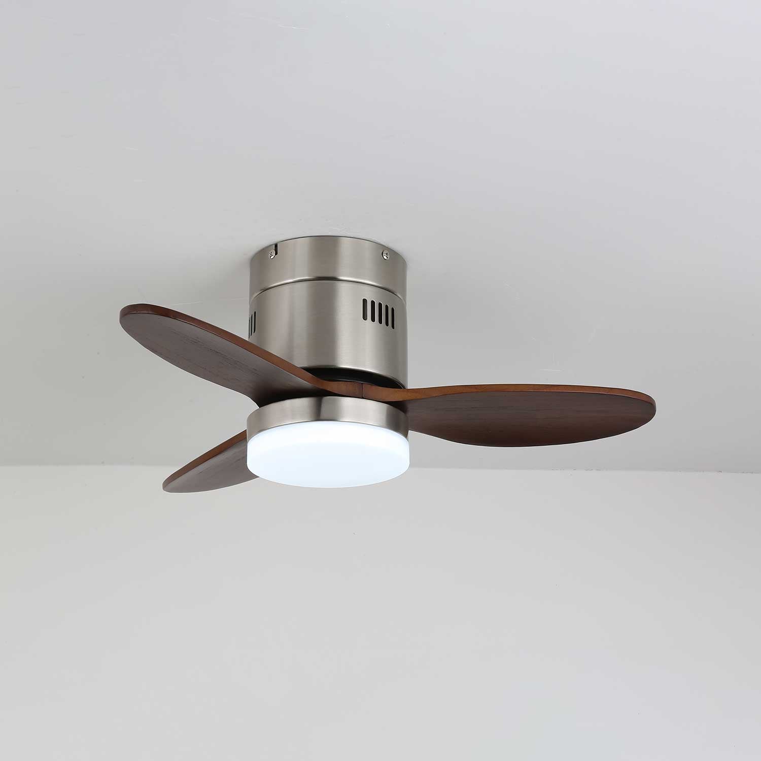 Eris Minimalist Wood Ceiling Fan Light - Letslighting
