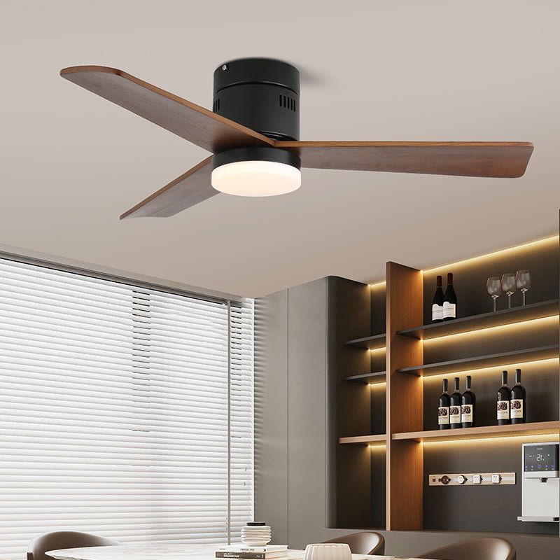 Eris Minimalist Wood Ceiling Fan Light - Letslighting