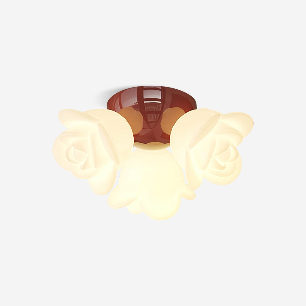 Ceiling Light Canopy and PE Rose Shape Floral Artistic Accent - Letslighting
